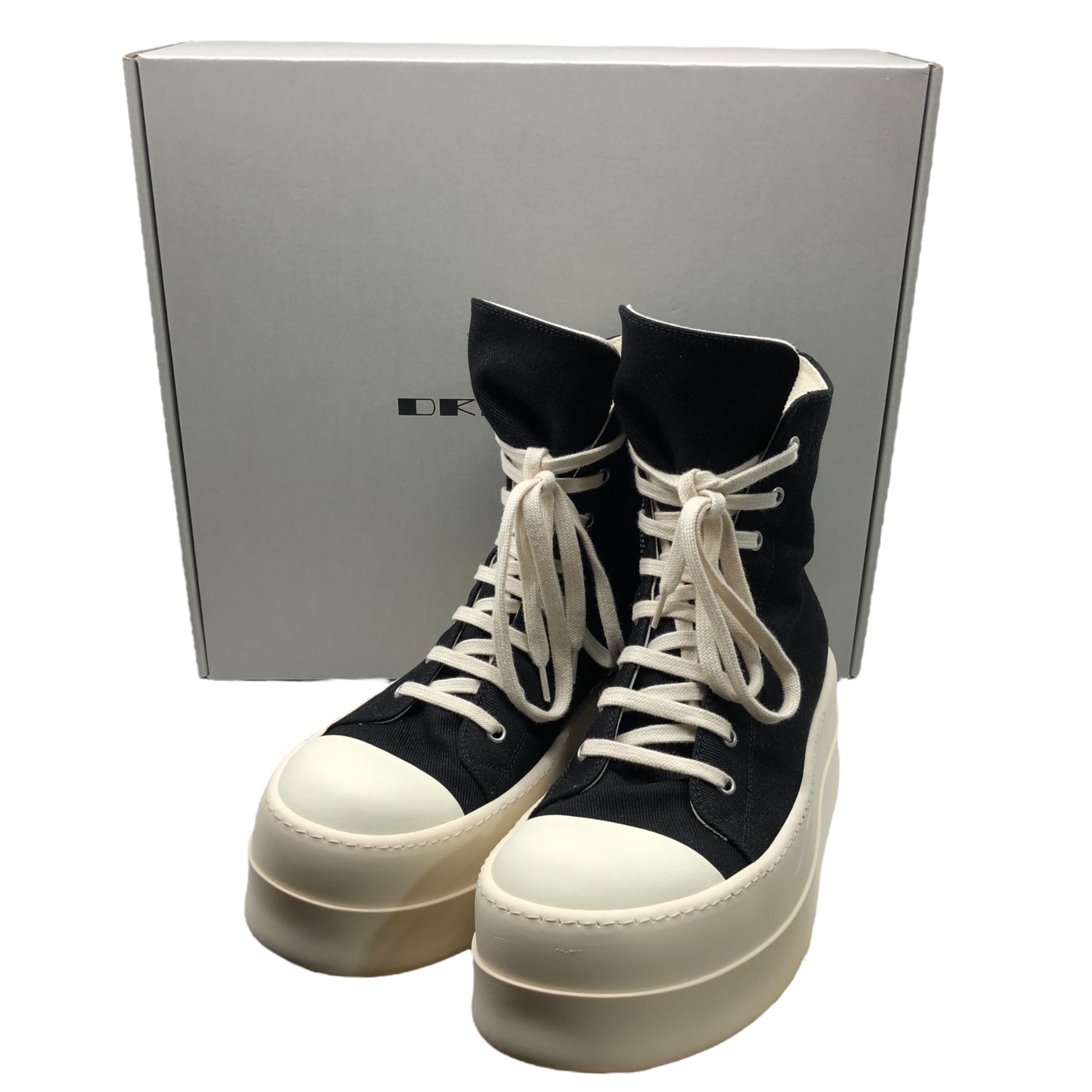 DRKSHDW(ダークシャドウ) 23AW MEGA BUMPER SNEAKS メガ バンパー スニーカー DU02C5831 43(28cm程度) ブラック×ホワイト 箱付 リックオウエンス