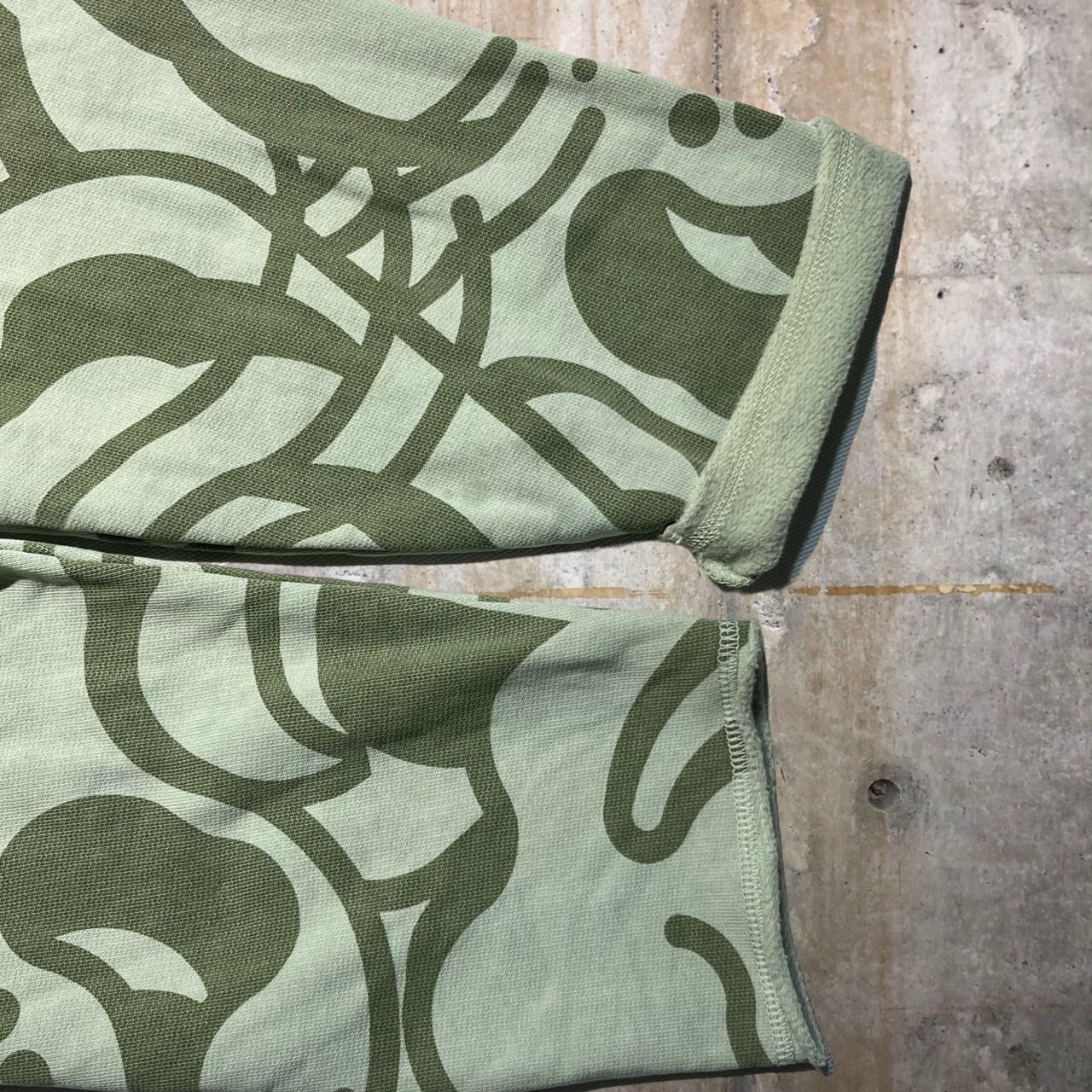 KENZO(ケンゾー) K-Tiger Print Oversized Hoodie/タイガーロゴ刺繍パーカー FB55SW5384MY L グリーン