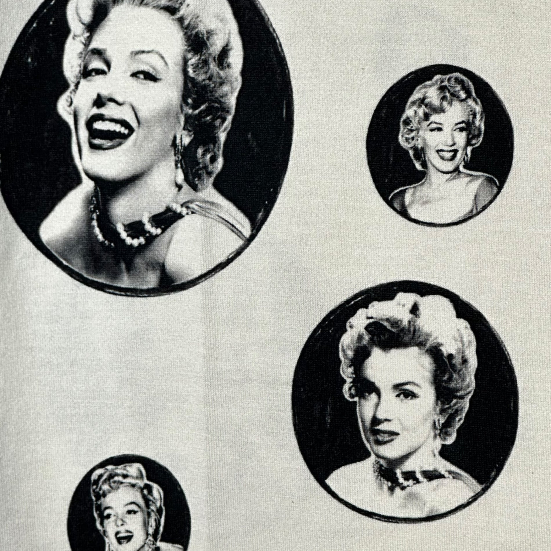 DOLCE&GABBANA(ドルチェ&ガッバーナドルガバ) ”Marilyn Monroe” Dot T-shirt マリリンモンロー ドット Tシャツ G8FE7T G7CAX 46(S程度) ベージュ×ブラック