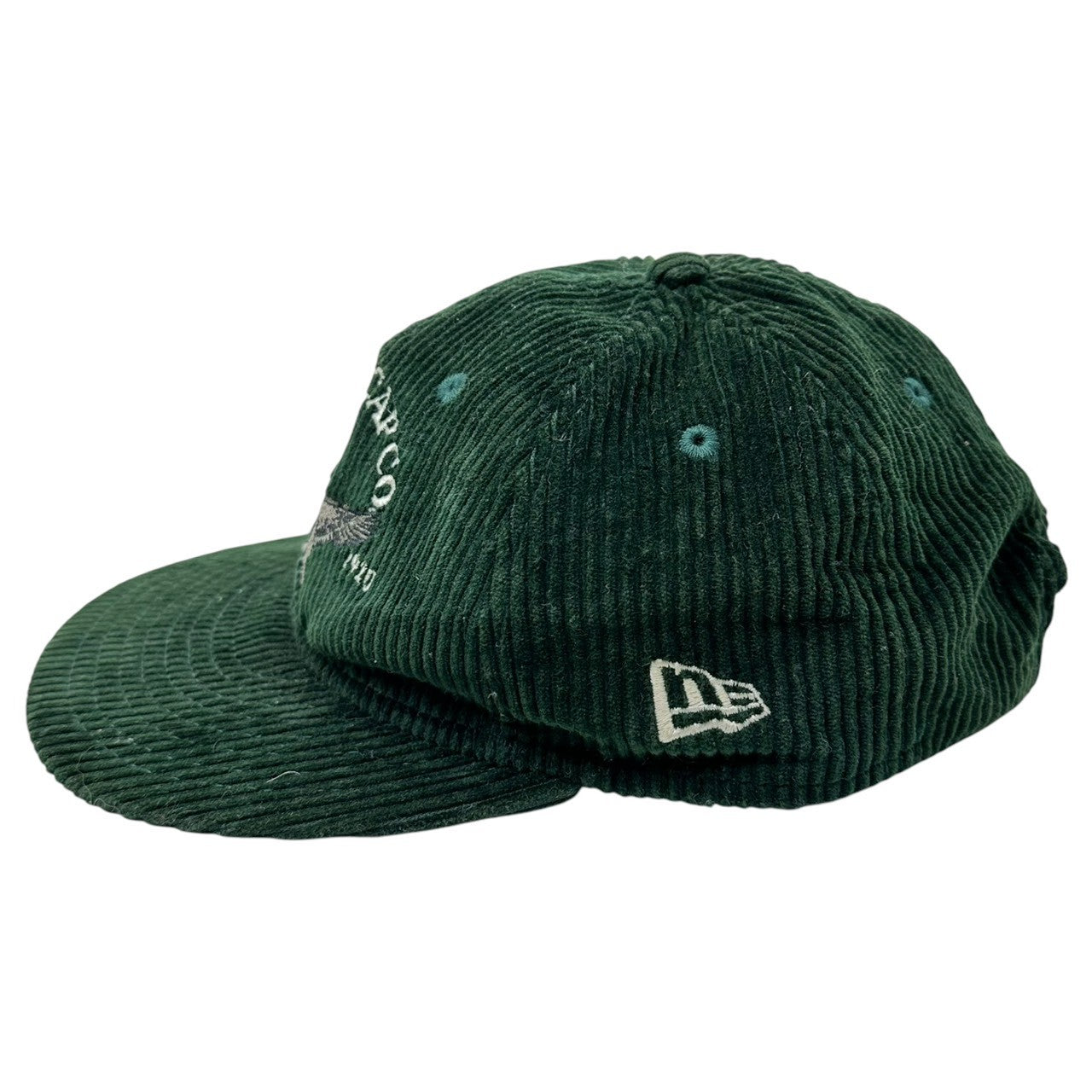 NEW ERA(ニューエラ) CORDUROY IN THE コーデュロイ スナップバック キャップ グリーン ベースボール 刺繍 カモ 動物
