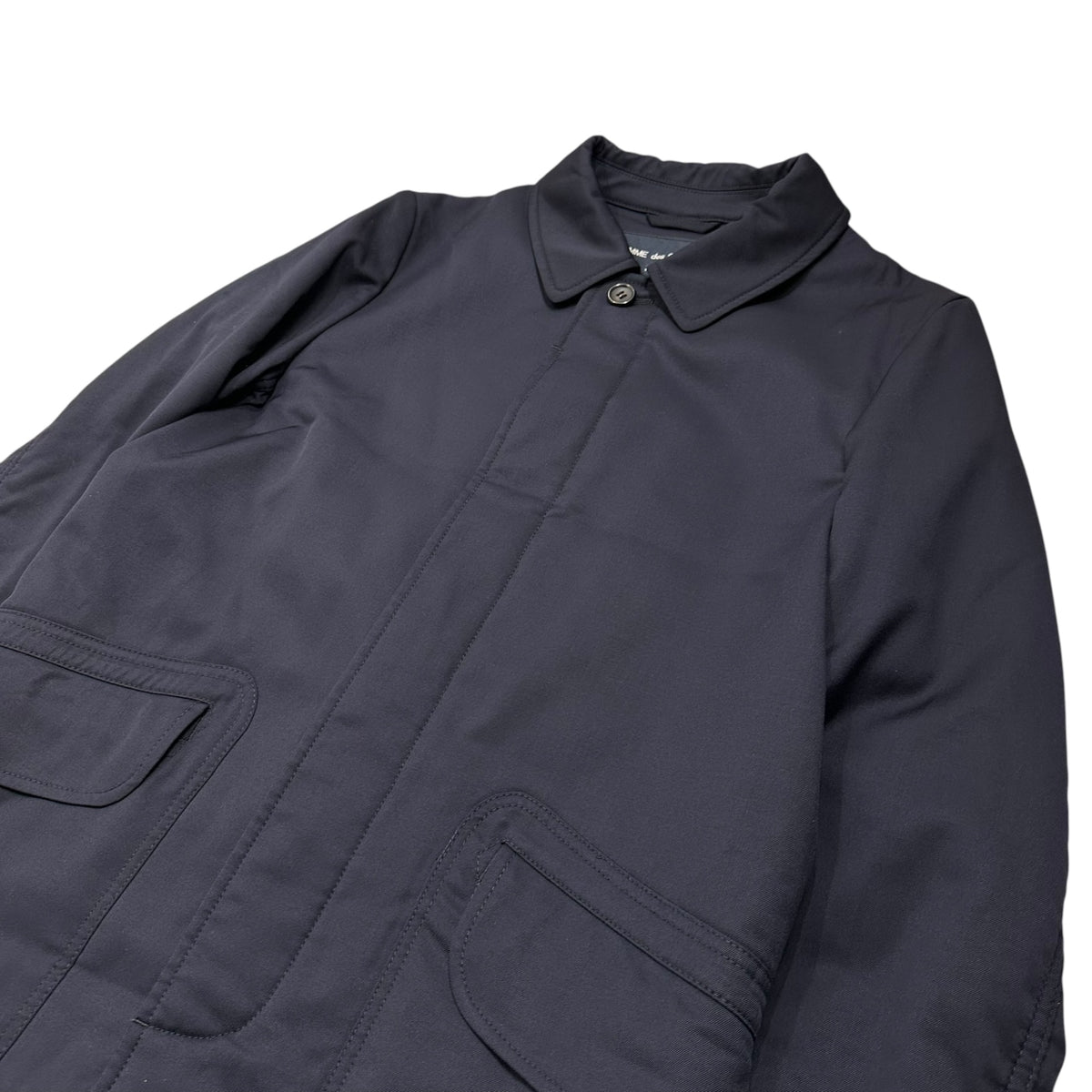 COMME des GARCONS HOMME(コムデギャルソンオム) 2014AW Dot-Lined Short Coat ドット ライニング ショート コート HN-C008 S ネイビー AD2014