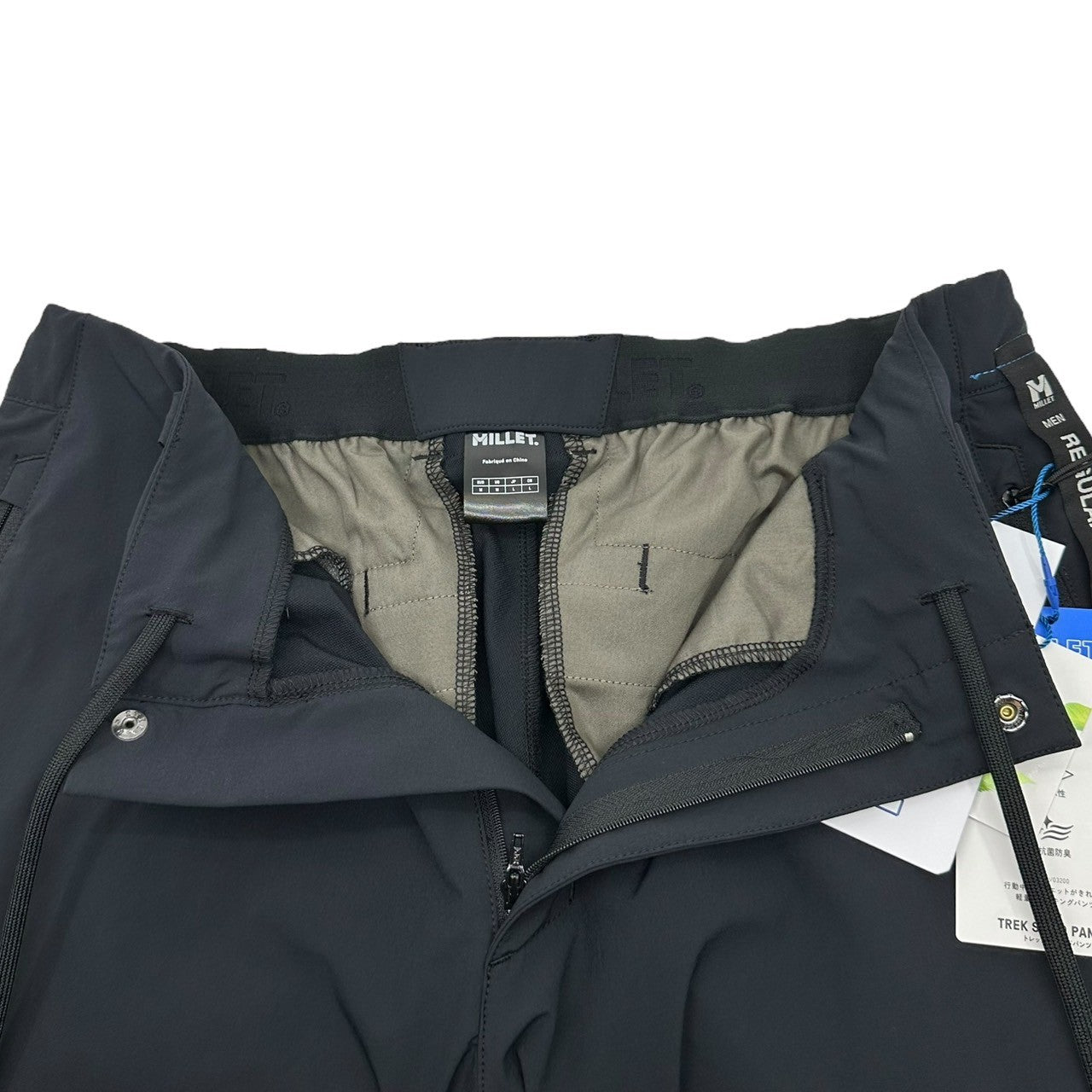 MILLET(ミレー) TREK SOLID PANT M トレック ソリッドパンツ MIV03200 L ブラック ナイロン ジャージ アウトドア 登山