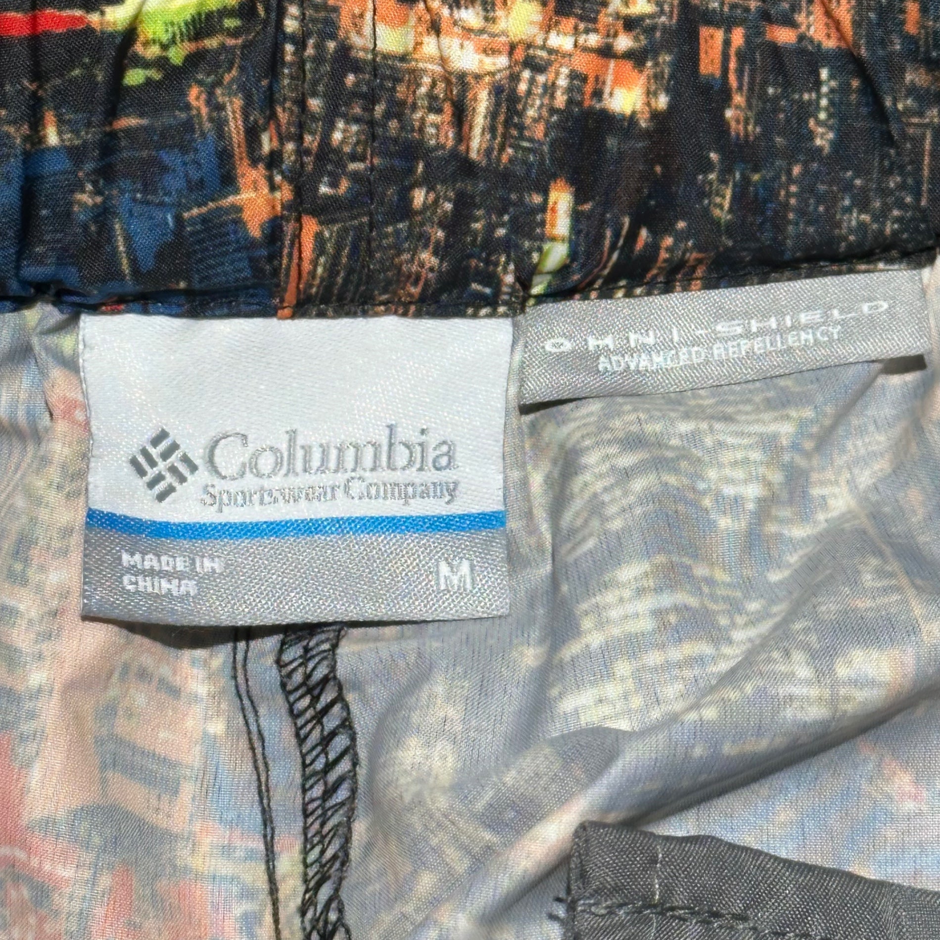 Columbia×Kinetics(コロンビア×キネティクス) 16SS ”Night Scene” Pliny Peak Jacket & Pliny Peak Short プリニーピークジャケット プリニーピークショーツ PM3681 M ブラック×マルチ マウンテンパーカー ショーツ 夜景 セットアップ 上下