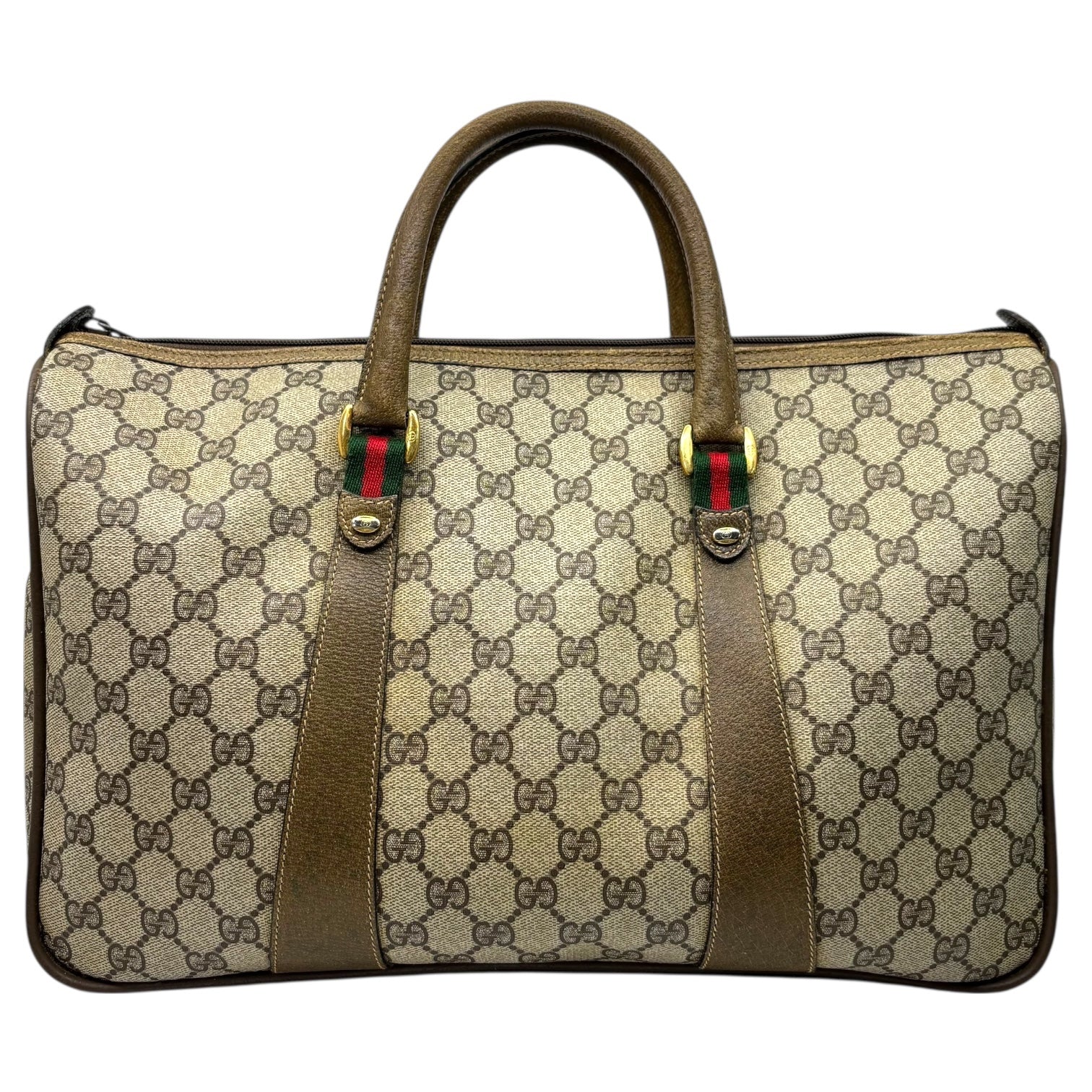 GUCCI(グッチ) Vintage GG Supreme Sherry Line Mini Boston Bag ヴィンテージ GG スプリーム シェリーライン ミニ ボストン バッグ 39・02・041 ブラウン オールド Accessory Collection