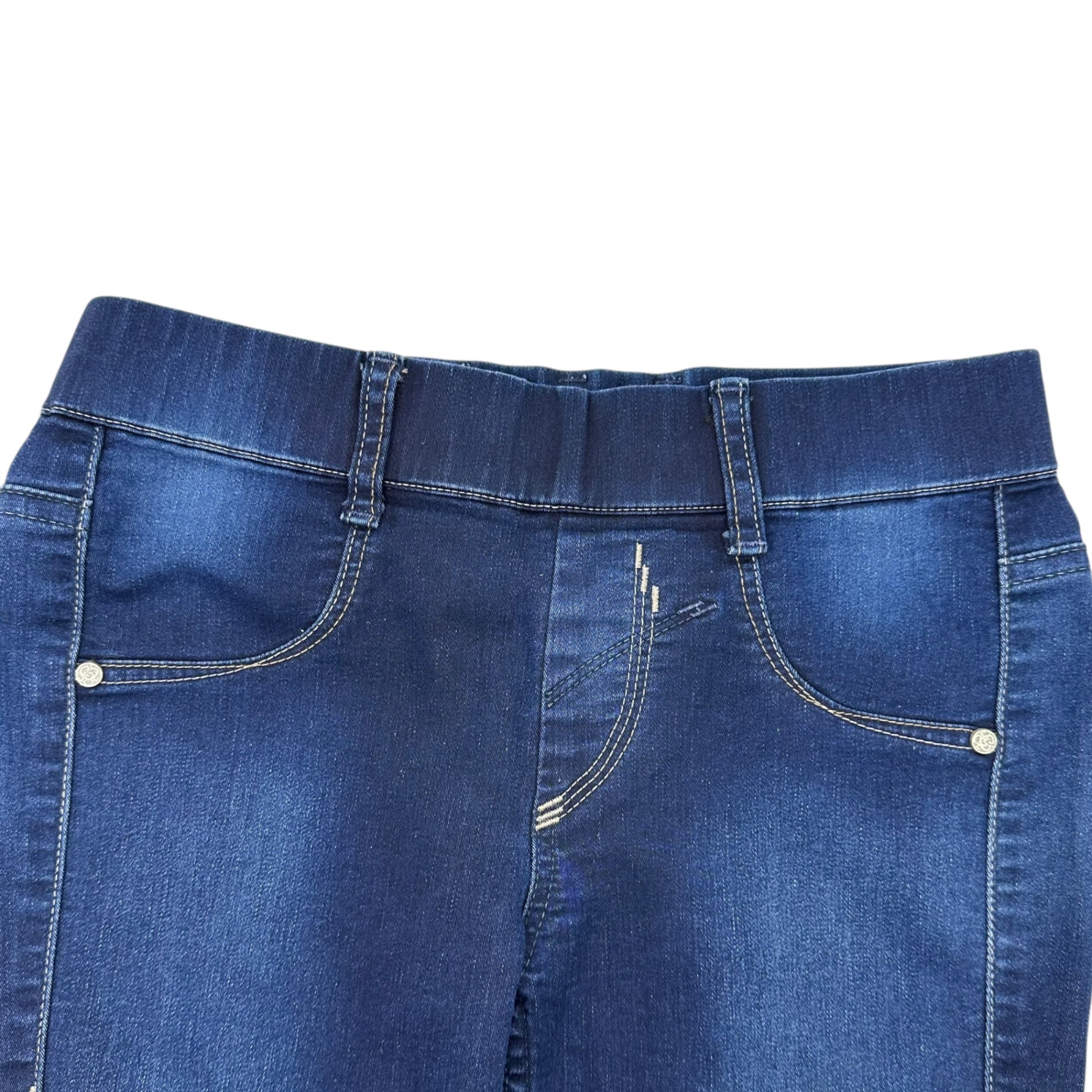 MARITHE FRANCOIS GIRBAUD(マリテフランソワジルボー) 00's Line Hem Print Stretch Denim Pants 裾 ライン プリント ストレッチ デニム パンツ F5-1624 SS インディゴ Y2K