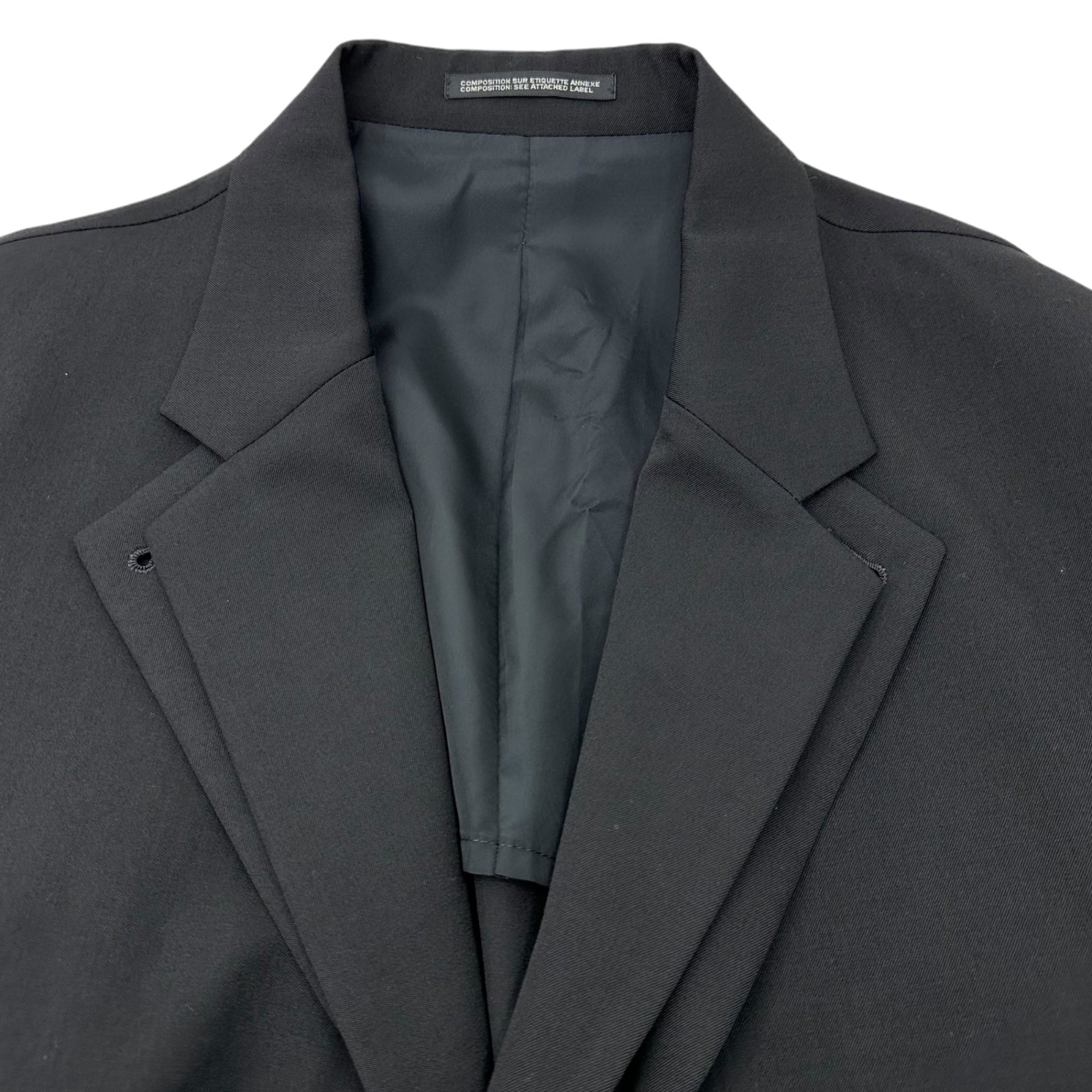 YOHJI YAMAMOTO POUR HOMME(ヨウジヤマモトプールオム) 18SS Complication Layered Jacket 煩悩 レイヤード ジャケット 無地 HW-J62-100 2(M程度) ブラック 参考定価156,200円(税込)