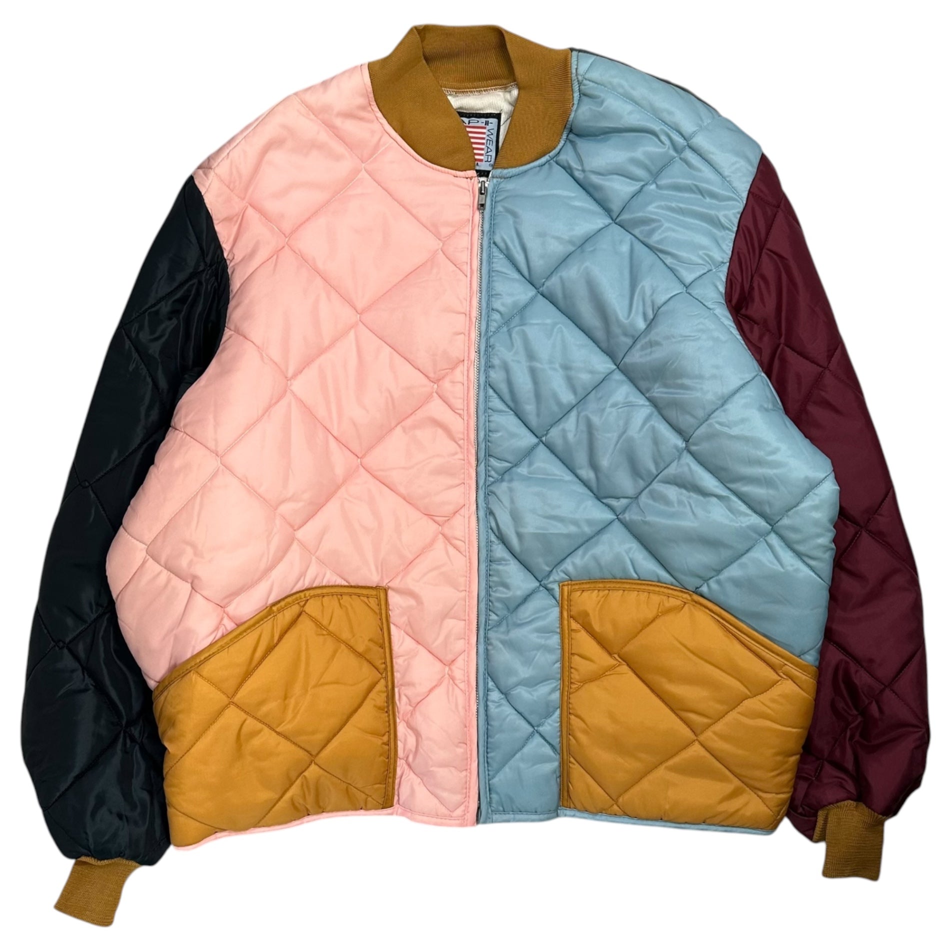 SNAP'N'WEAR(スナップンウエア) Crazy Pattern Quilted Jacket クレイジーパターン キルティング ジャケット 表記無(XL程度) マルチカラー 裏サーマル ブルゾン