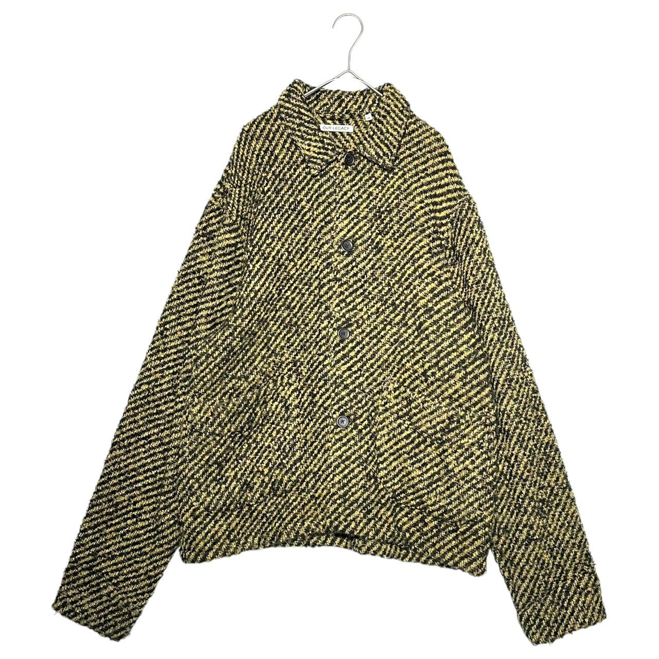 OUR LEGACY(アワーレガシー) 21AW ARCHIVE BOX JACKET アーカイブ ボックス ジャケット M4211ABB 46 イエロー×ブラック ウール ツイード
