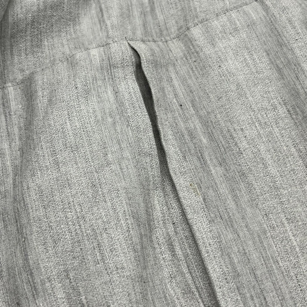 ISSEY MIYAKE(イッセイミヤケ) 80's ~ 90's design pocket striped shirt デザイン ポケット ストライプ シャツ M グレー 80年代 ~ 90年代 ヴィンテージ アーカイブ