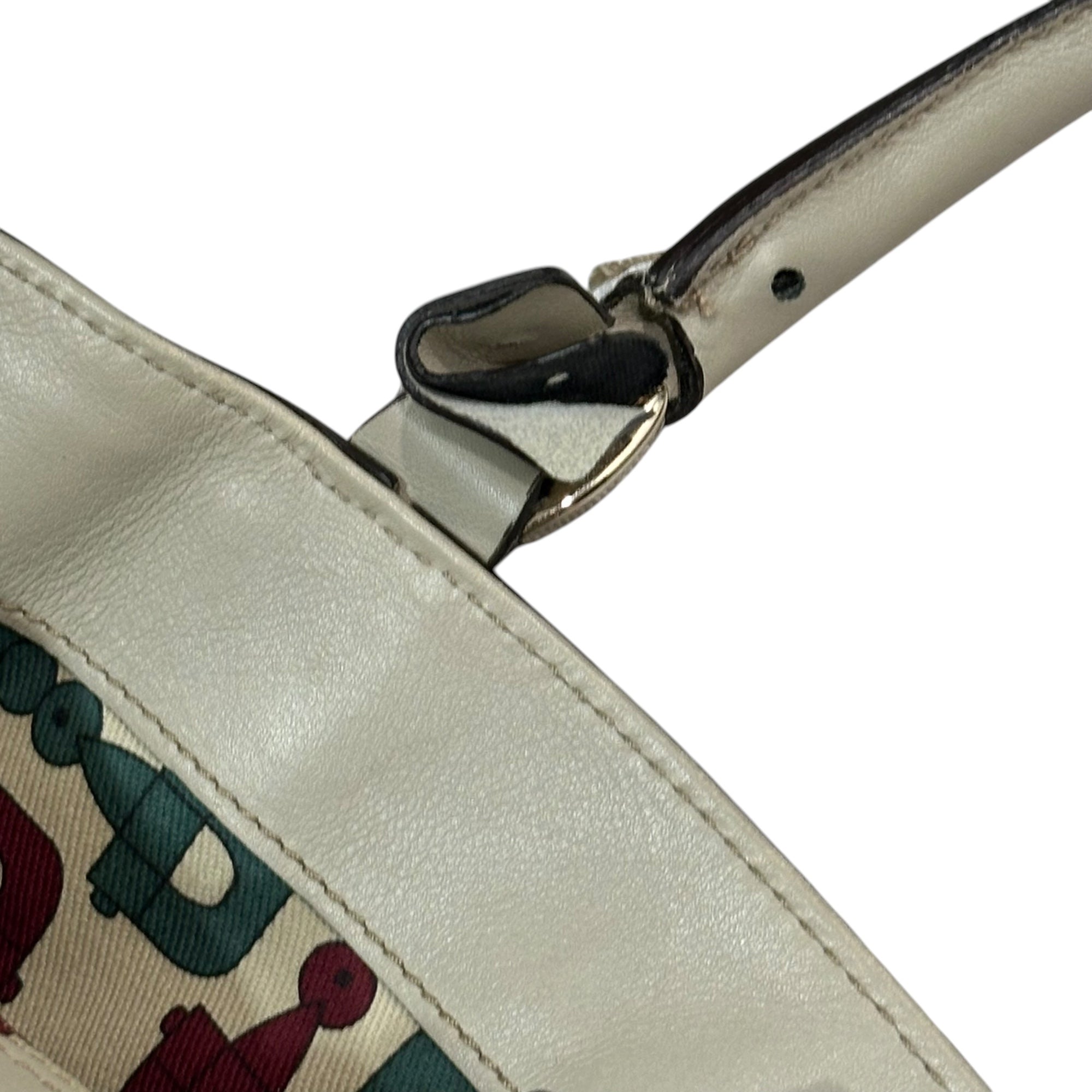 GUCCI(グッチ) Guccissima Abbey Tote グッチシマ アビー レザー トート バッグ 211983 ホワイト ハンド