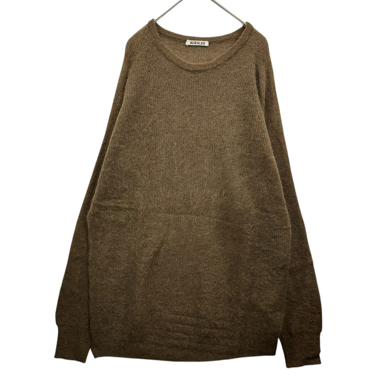 AURALEE(オーラリー) 2025AW BABY SURI ALPACA SHEER KNIT P/O #DARK BROWN ベビー スーリー アルパカ シアー ニット プルオーバー A25AP01AK 3 ブラウン
