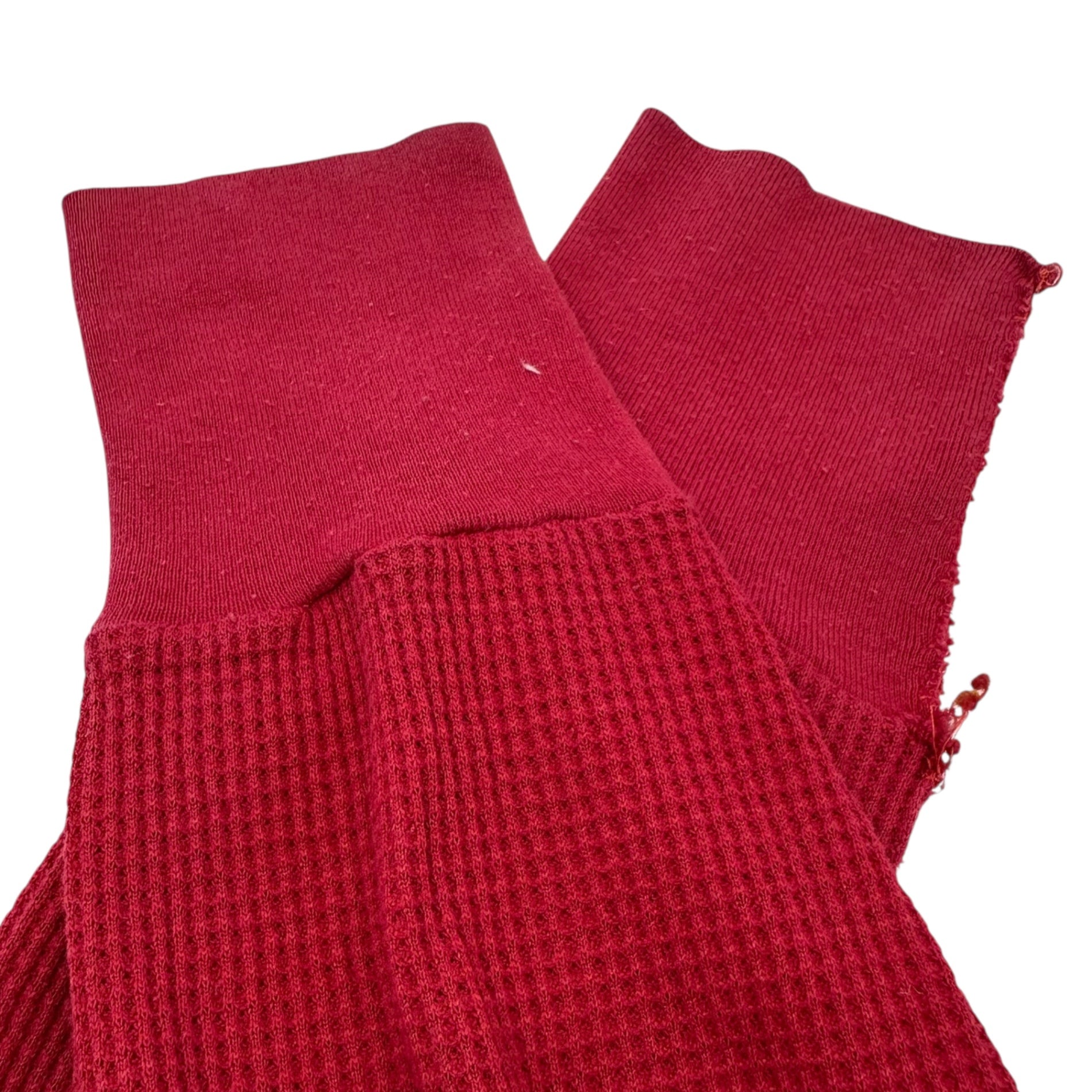 VINTAGE(ヴィンテージ) 70~80's thermal longsleeve tops サーマル生地の長袖カットソー 赤 表記無し(Mサイズ程度) レッド