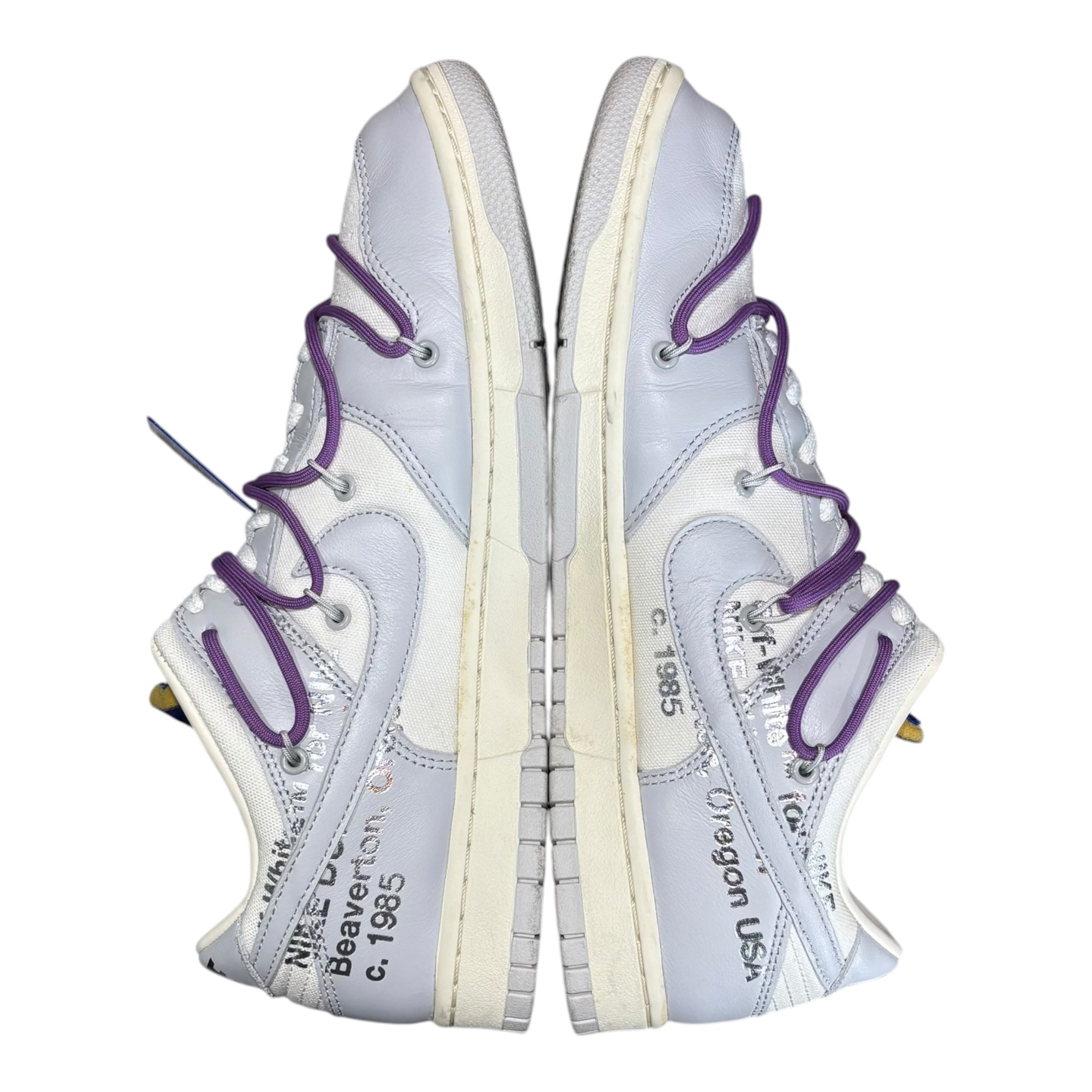 NIKE×Off-White(ナイキ×オフホワイト) Dunk Low 1 OF 50 "48" ダンク ロー DM1602-107 29.5cm グレー×ホワイト スニーカー