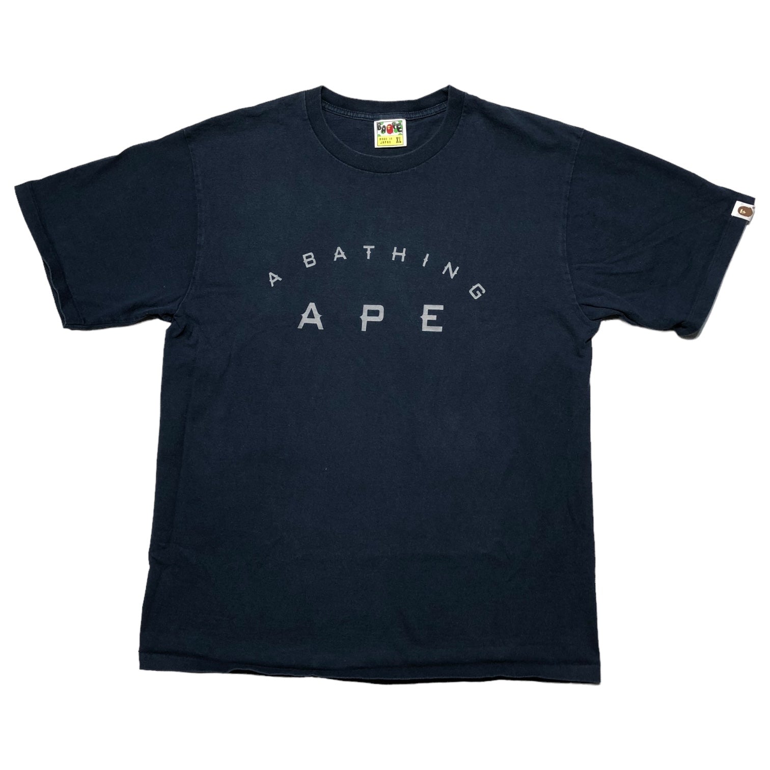 A BATHING APE(アベイシングエイプ) 00's casual logo t-shirt カジュアルロゴ Tシャツ 00年代 XL ネイビー
