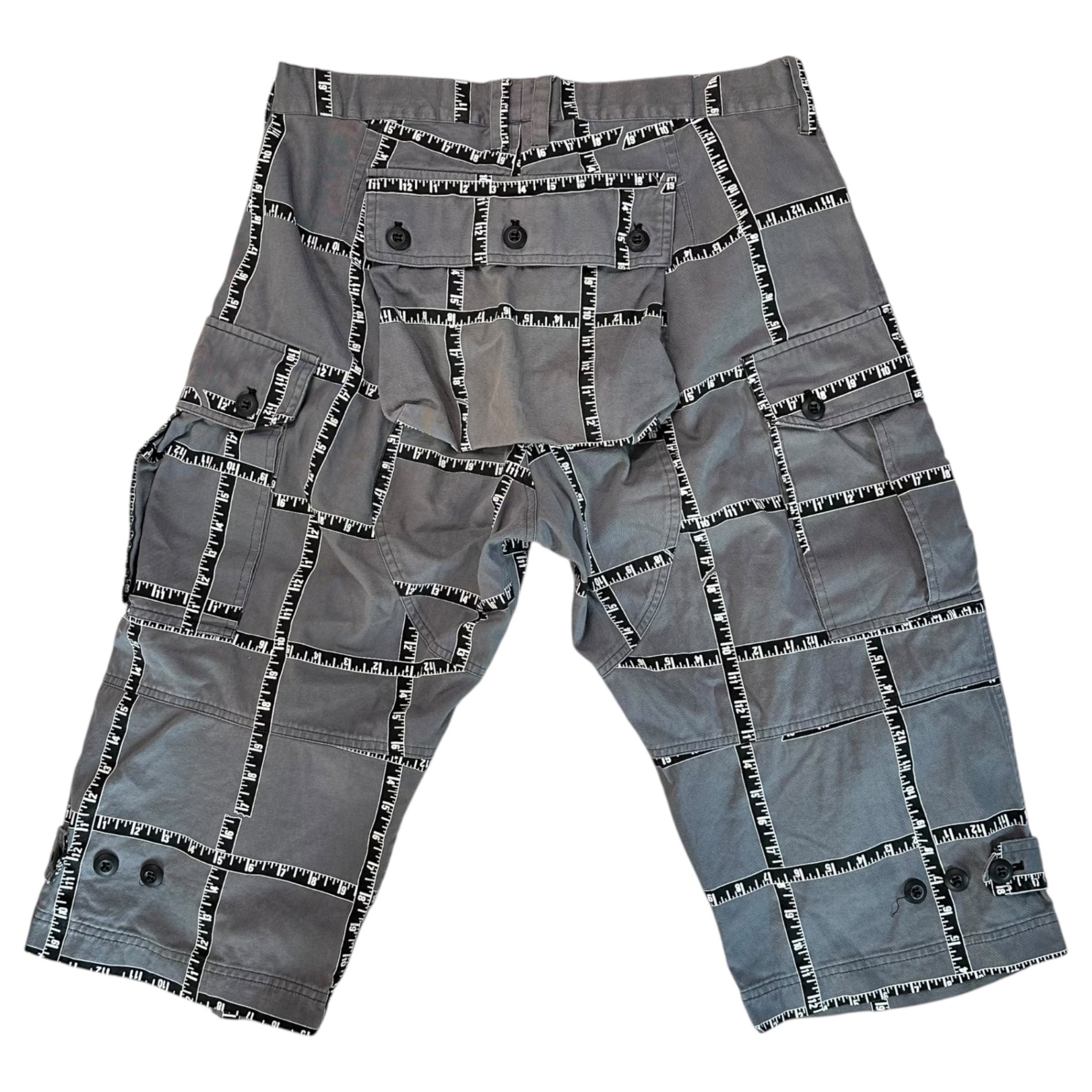 MILKBOY(ミルクボーイ) 90's Major Checkered Hip Pocket Anarchy Shorts 90年代 メジャー 格子柄 ヒップポケット アナーキー ハーフパンツ 0P0048 FREE(L程度) グレー×ホワイト アーカイブ