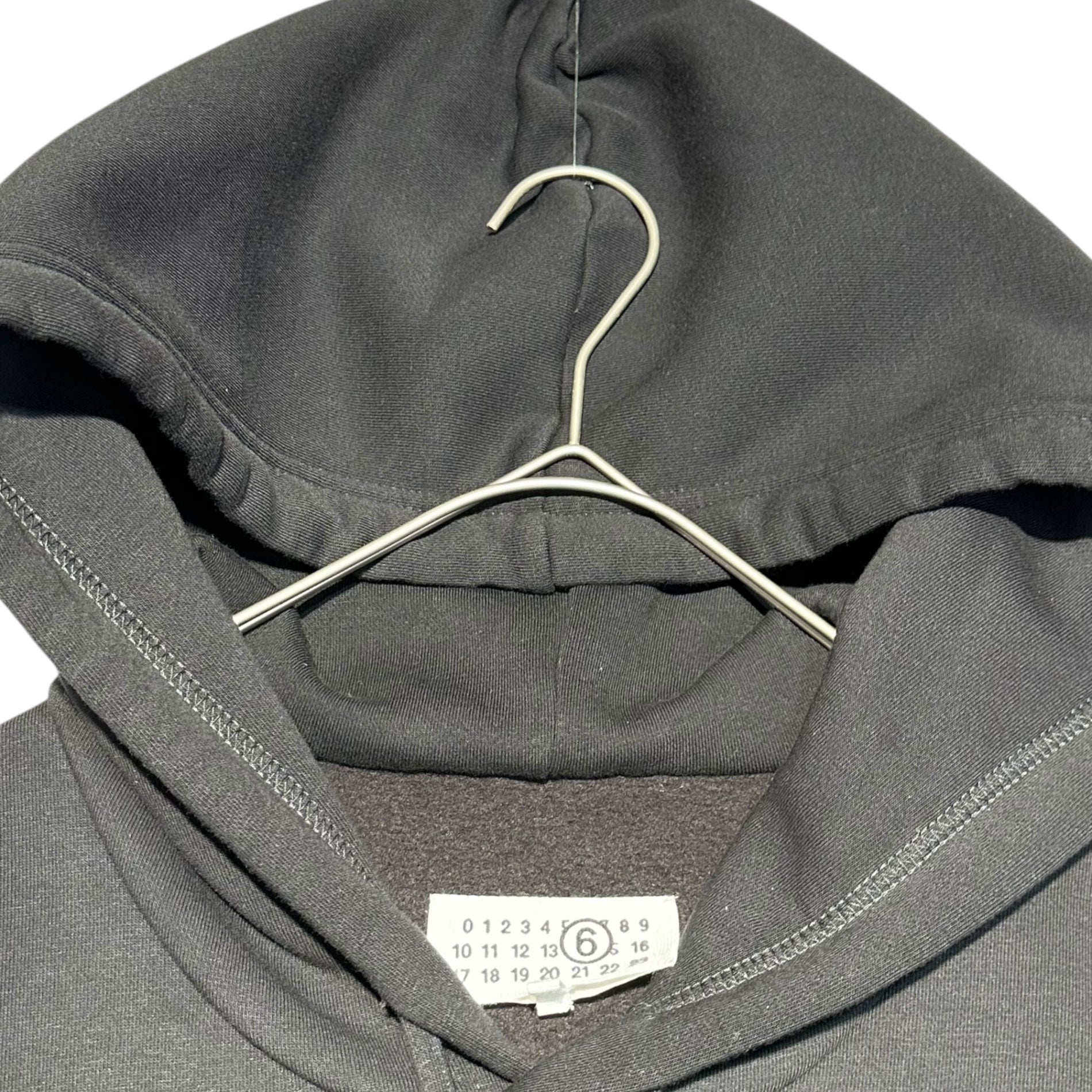 MM6 Maison Margiela(エムエムシックス) 23AW switching sleeves big hood pullover hoodie テーラード 袖切替 ビッグフード プルオーバー パーカー S62GU0115 S ブラック