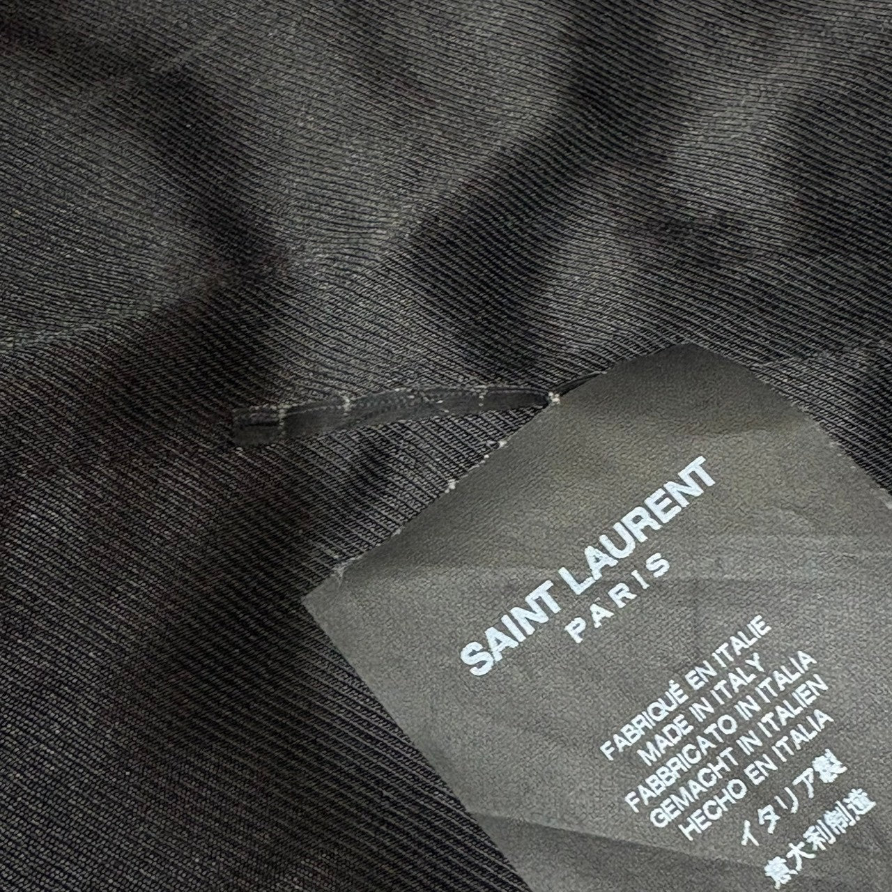 SAINT LAURENT PARIS(サンローランパリ) 13SS By Hedi Slimane M-65 T/C JKT エディ期 ポリコットン フィールド ジャケット 314600 44 ブラック エディ ファーストコレクション ミリタリー