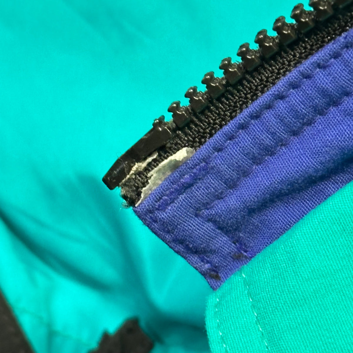 Eddie Bauer(エディーバウアー) 1980’s~1990's Ski Down Jacket スキー グースダウン ジャケット L ブルー×ターコイズ 80年代~90年代 ヴィンテージ 黒タグ