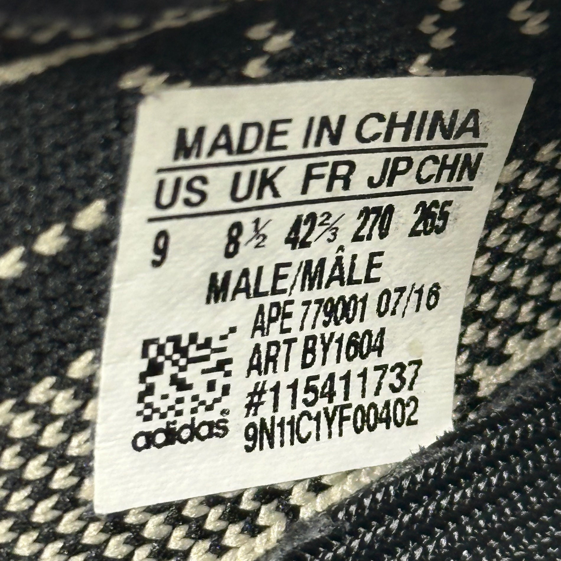 adidas(アディダス) YEEZY Boost 350 V2 "Oreo" イージーブースト オレオ BY1604 27cm ブラック スニーカー