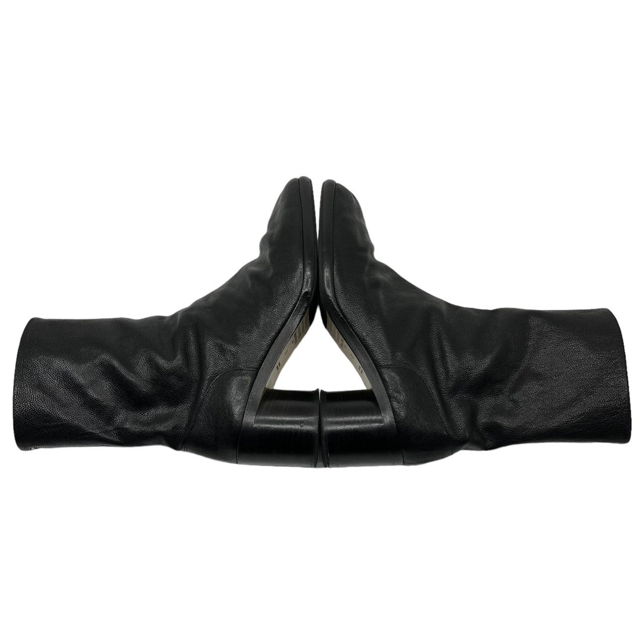 MAISON MARGIELA(メゾンマルジェラ) 21SS TABI BOOTS 足袋 ブーツ シボ革 ヒール S57WU0220 SIZE 39(24.5~25.0程度) ブラック 箱付