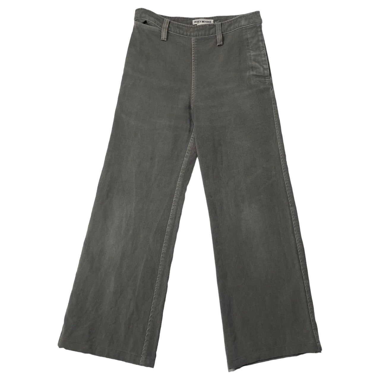 ISSEY MIYAKE(イッセイミヤケ) 00s Side-button straight wool trousers サイドボタン ストレート ウールパンツ IM33FF550 SIZE 1(S) グレー 薄シミ、裾上げ有