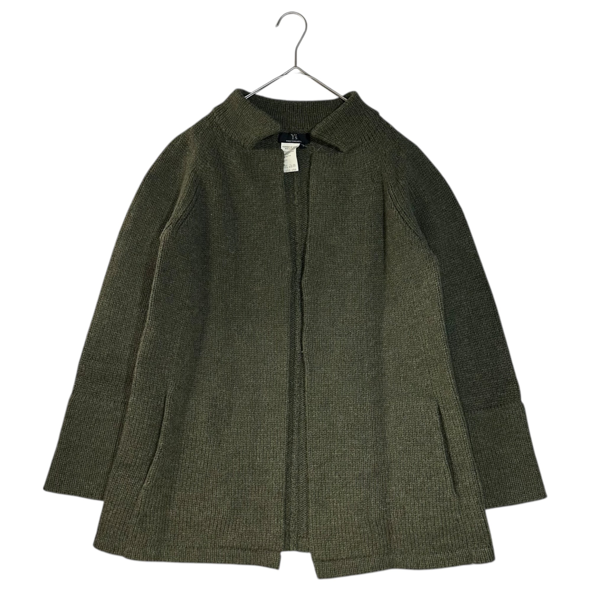 Y's(ワイズ) Loose-knit wool buttonless knit cardigan ローゲージ ウール ボタンレス ニット カーディガン YN-K33-959 3 オリーブ