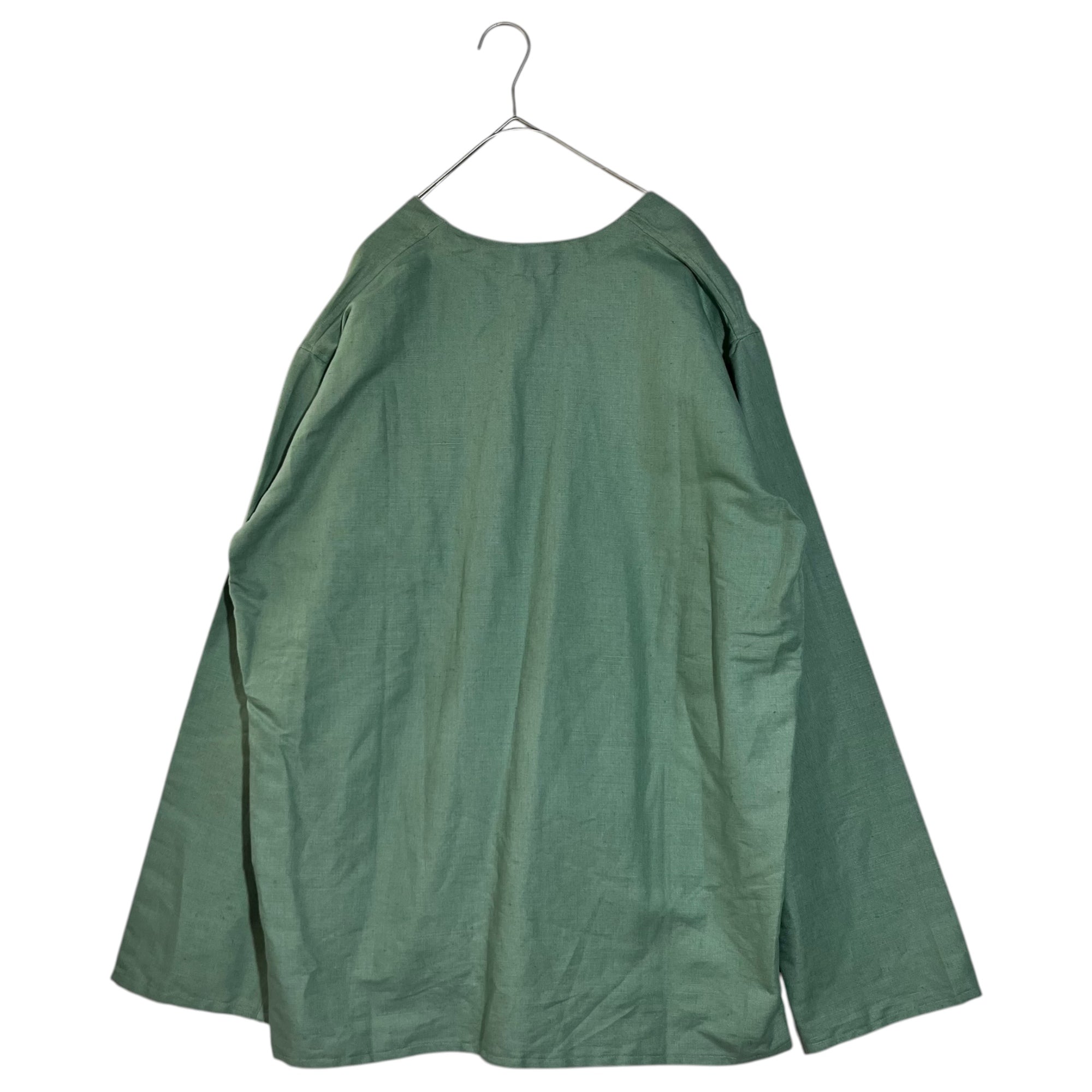 Hungarian Military(ハンガリー軍) 00's Sleep Shirt スリーピング シャツ 48(L程度) グリーン ミリタリー リネン ホスピタル ユニセックス