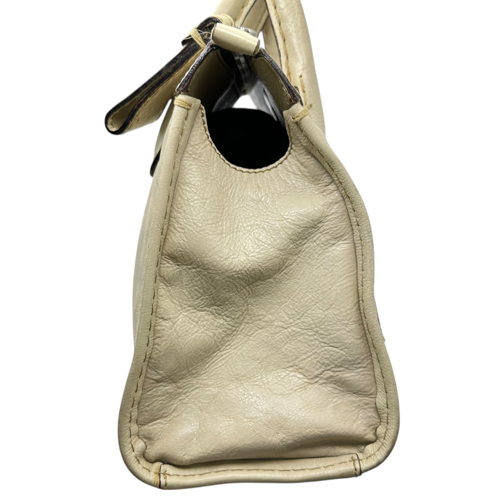 CHLOE(クロエ) EDITH エディス ステッチ レザー ハンド バッグ アイボリー