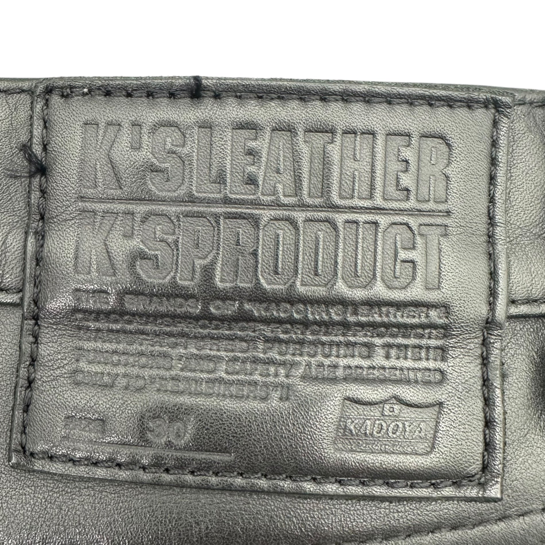 KADOYA(カドヤ) Leather biker pants レザー バイカー パンツ KQXSP-139 W30 ブラック