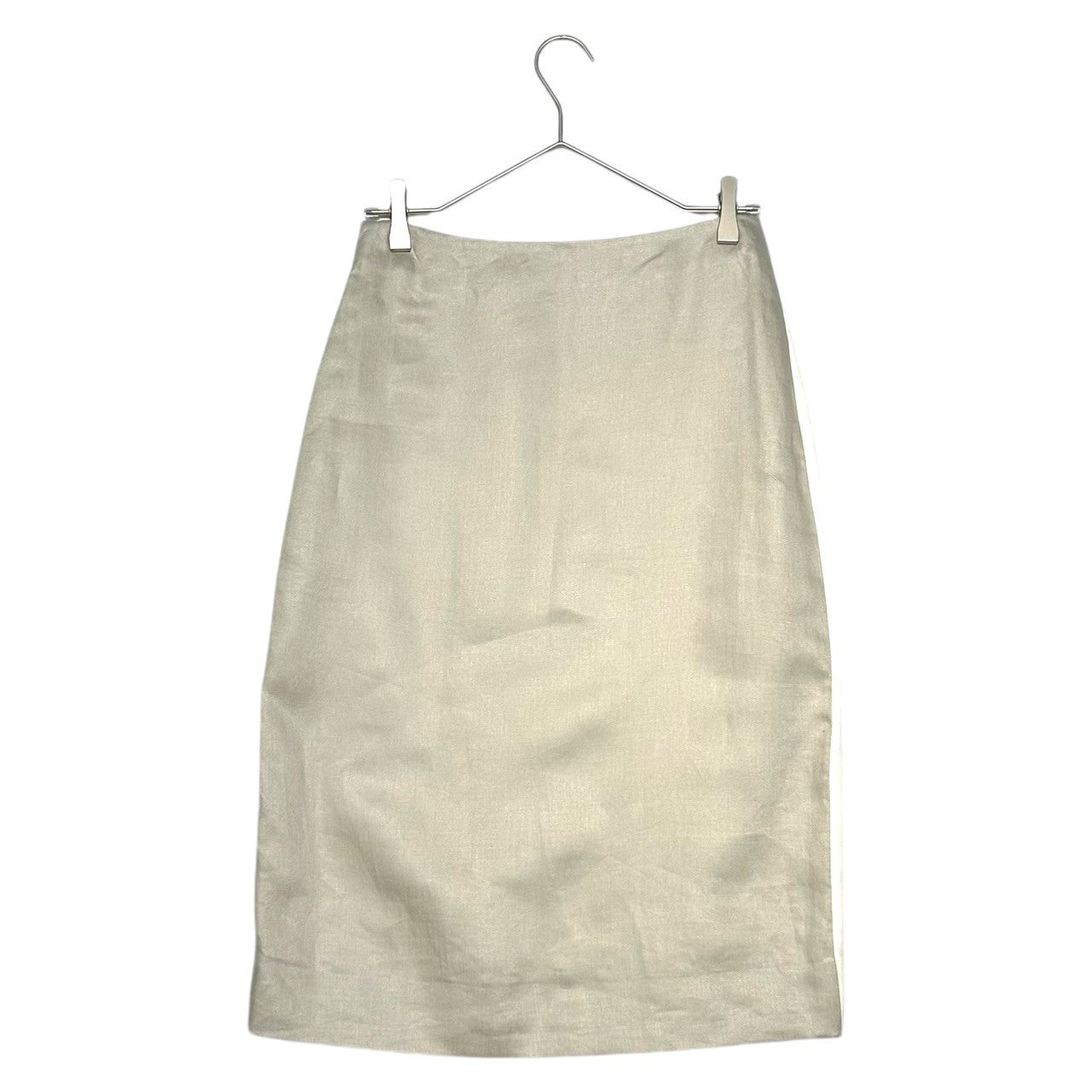 HERMES by Martin Margiela(エルメス バイ マルタン マルジェラ) Margiela period linen bicolor skirt マルジェラ期 リネン バイカラー スカート 38(M程度) ホワイト×ベージュ エルメスジャポンタグ付属