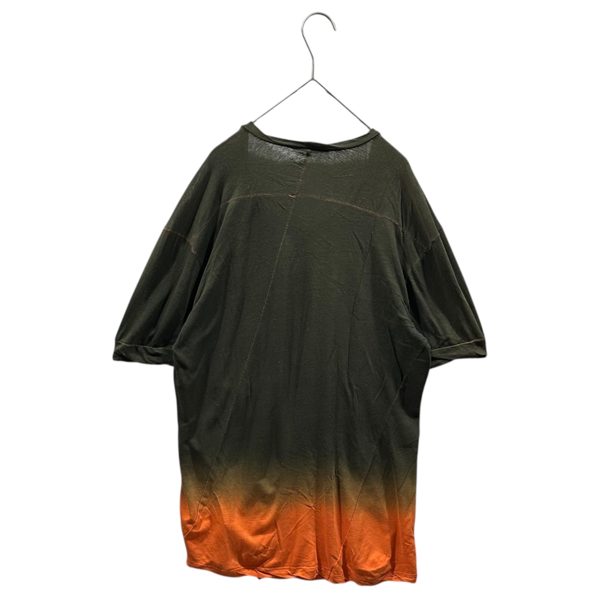 The Viridi-anne(ザヴィリディアン) Dye-sublimated Gradient Stitch T-shirt 製品染め グラデーション ステッチ Tシャツ SP-2346-01 2 カーキ×オレンジ