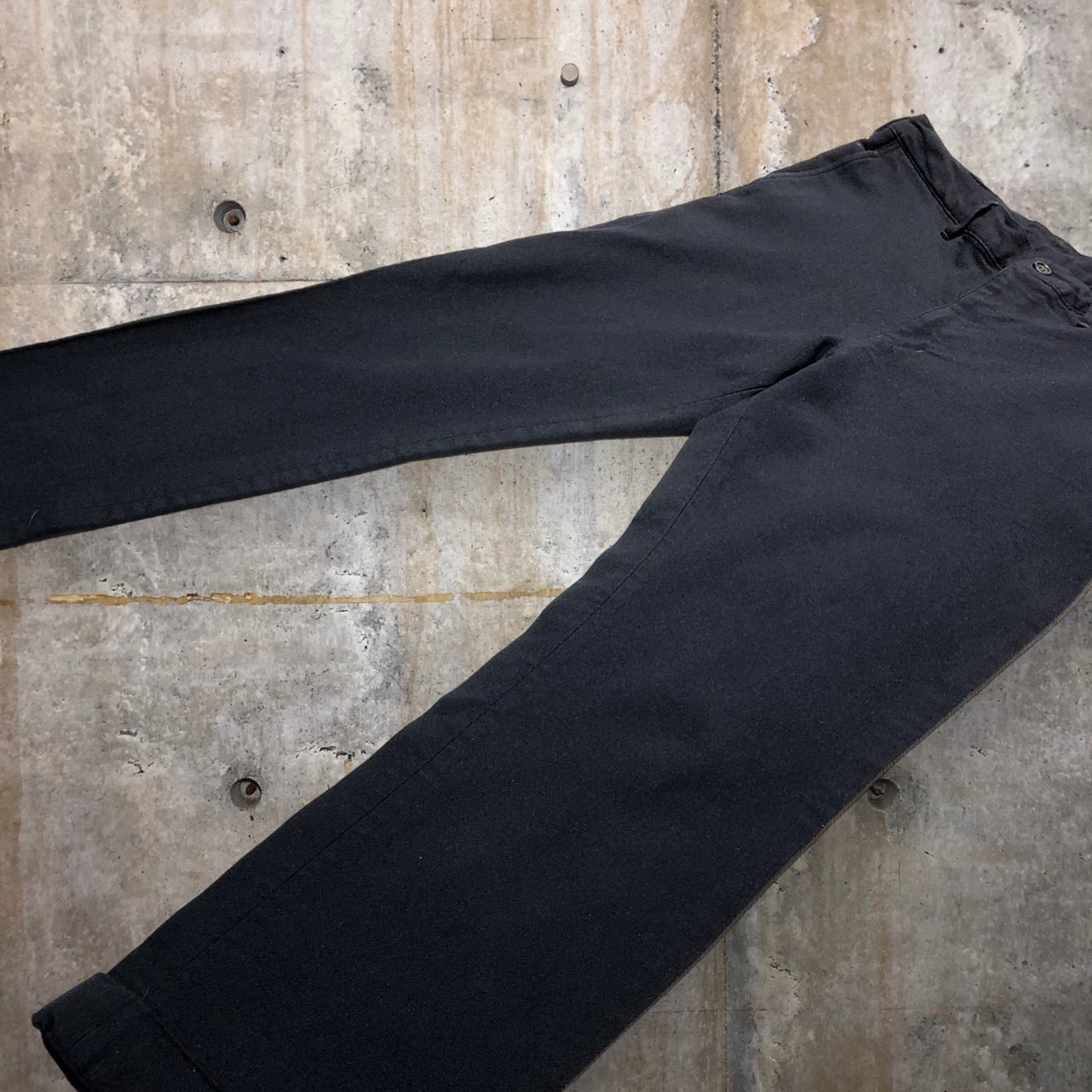 COMME des GARCONS HOMME(コムデギャルソンオム) 09AWポリ縮絨クロップドスラックス HD-P111 XS ネイビー AD2009