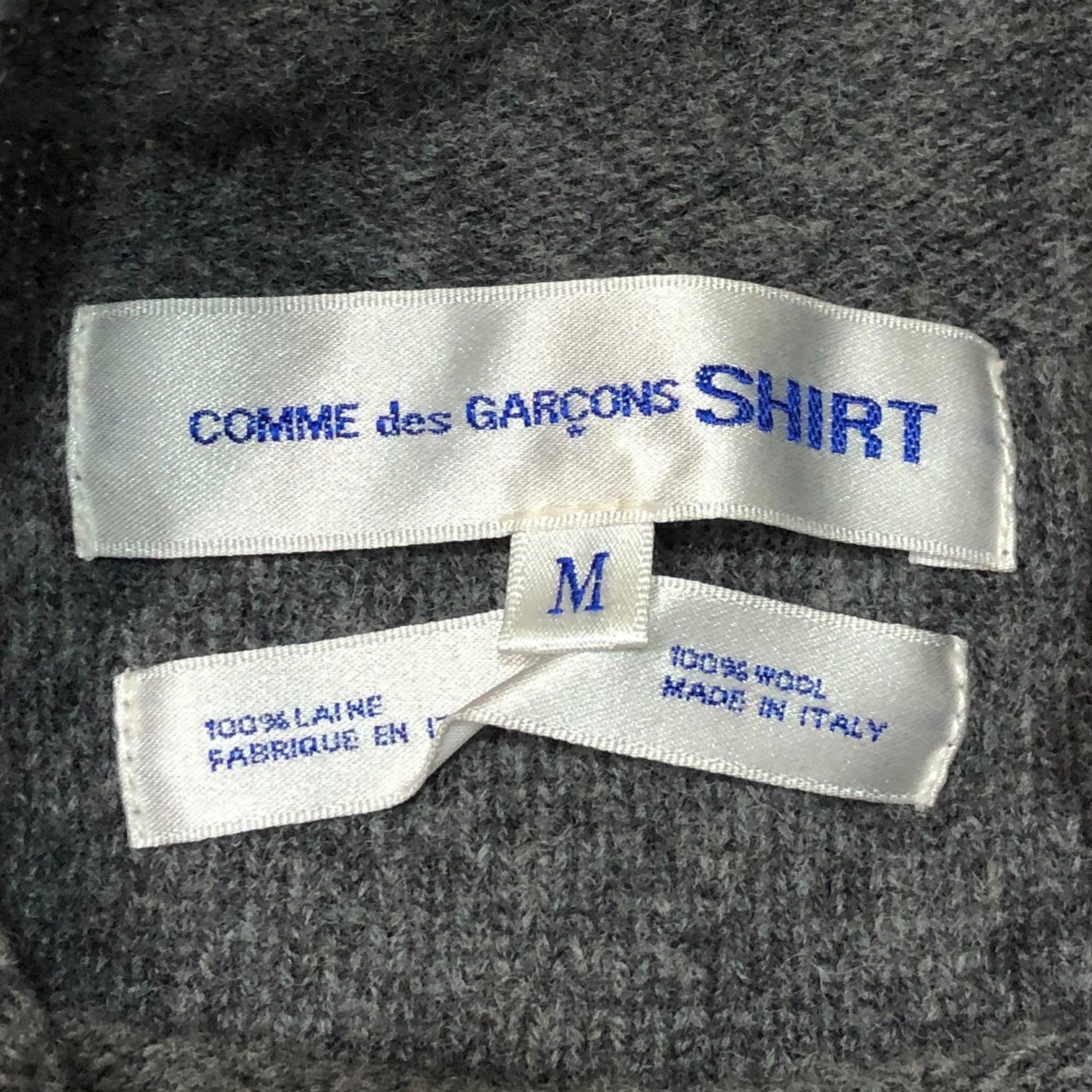 COMME des GARCONS SHIRT(コムデギャルソンシャツ) OLD High neck wool knit pullover オールド ハイネックウールニットプルオーバー W12302 M グレー