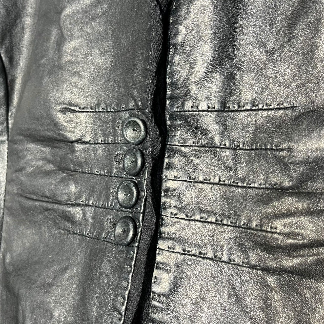 EMPORIO ARMANI(エンポリオアルマーニ) Silk tulle leather jacket シルク チュール レザー ジャケット 34(S程度) ブラック