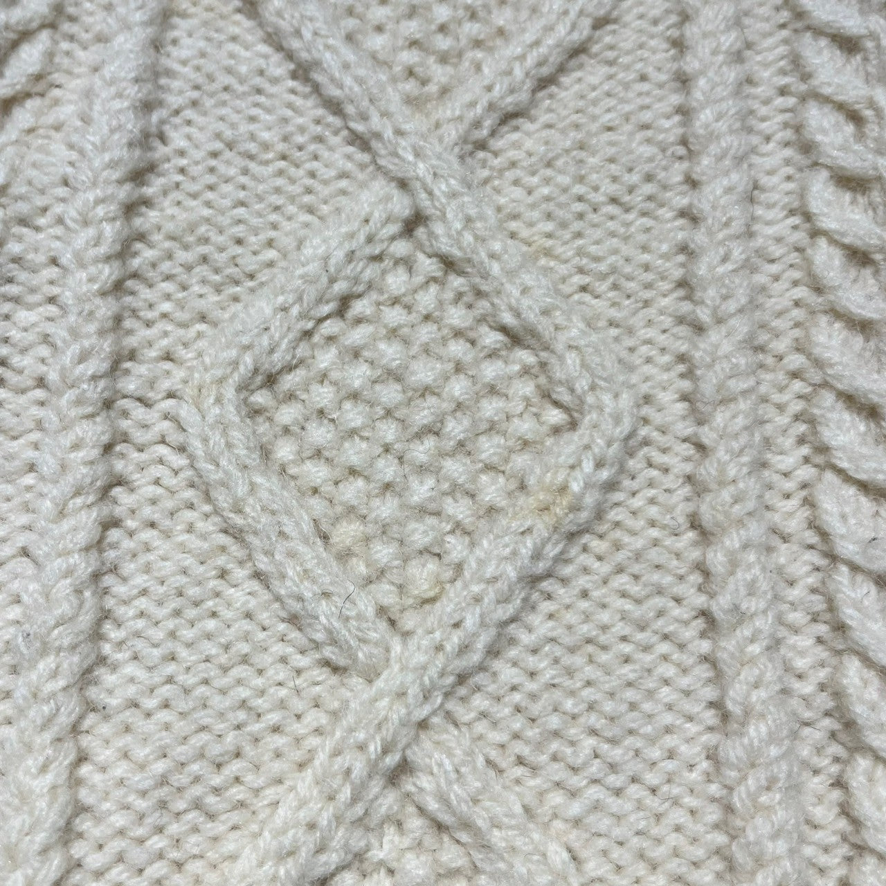 ARAN ISLANDS(アランアイランズ) 80's Aran Sweater アラン セーター 表記無し(S程度) アイボリー 80年代 ヴィンテージ フィシャーマン ニット