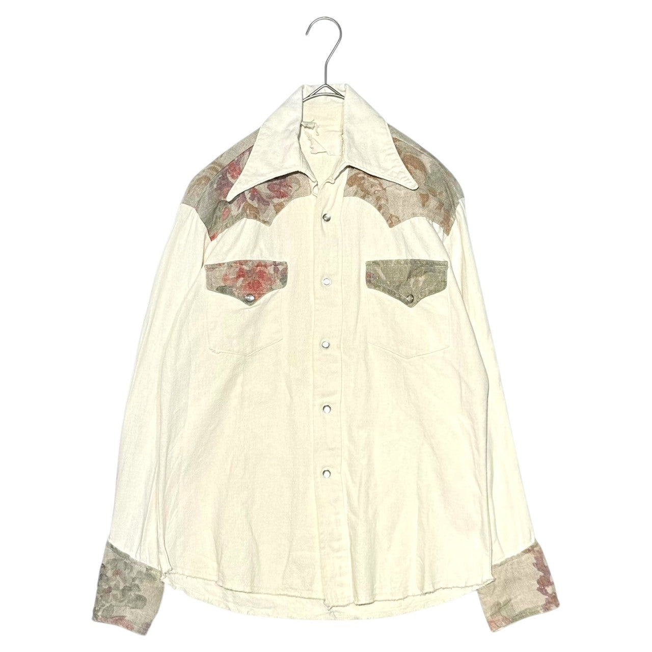VINTAGE(ヴィンテージ) 70's L/S Western Shirts 長袖 ウエスタン シャツ M アイボリー