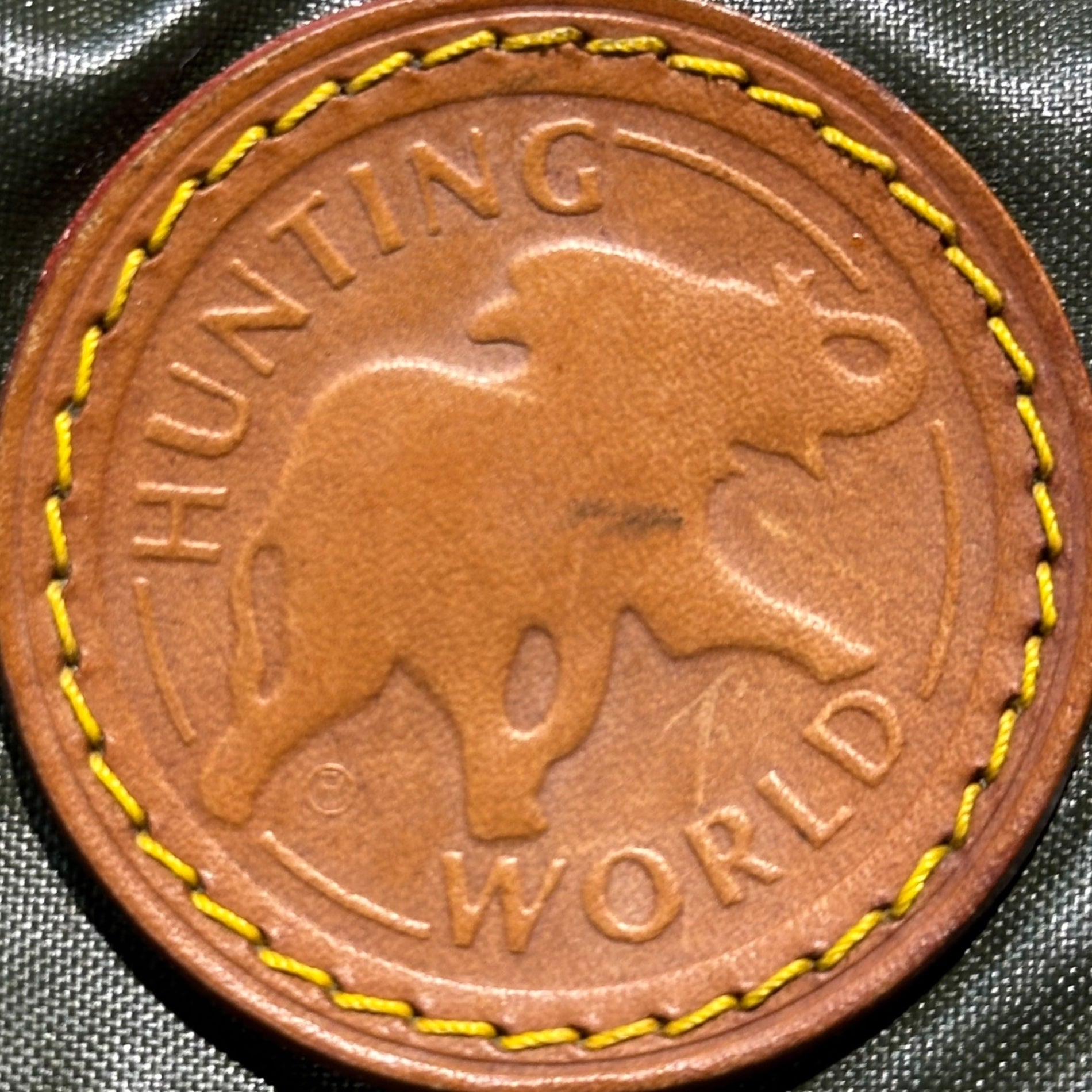 HUNTING WORLD(ハンティングワールド) Nylon leather messenger shoulder bag ナイロン レザー メッセンジャー ショルダー バッグ グリーン×ブラウン