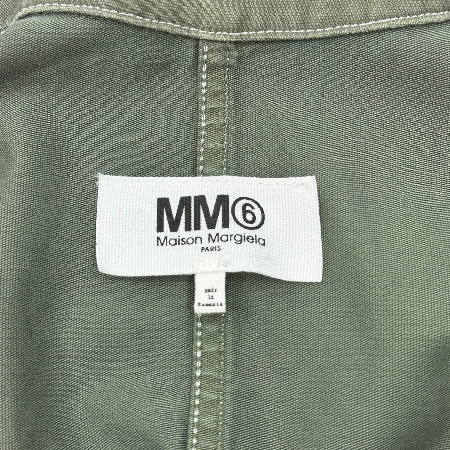 MM6 Maison Margiela(エムエムシックス) 18SS Oversized Military Style Short Sleeve Dress Coat オーバーサイズ ミリタリーテイスト ショートスリーブ ワンピース コート S52AH0008 S48447 36(S程度) セージグリーン