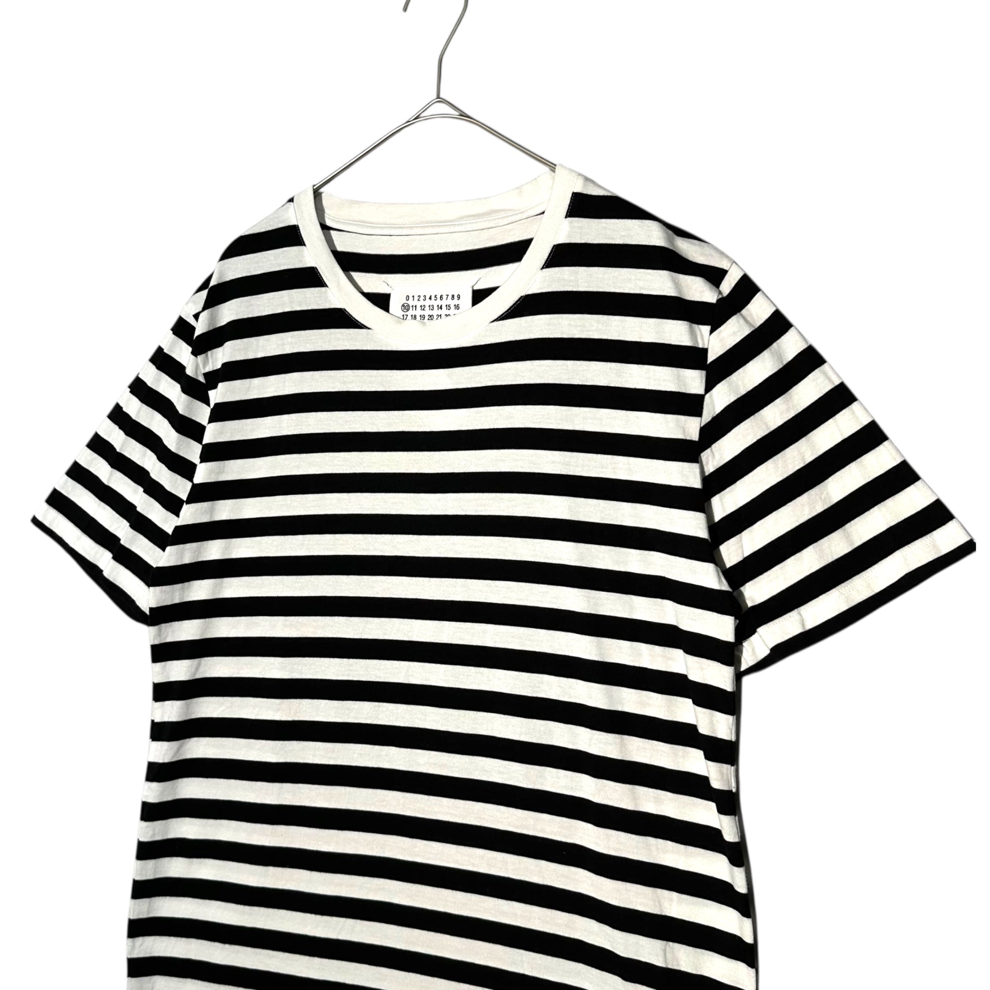 MAISON MARGIELA(メゾンマルジェラ) 19SS BORDER T-SHIRT ボーダー Tシャツ S50GC0540 S ホワイト×ブラック パックTシャツ