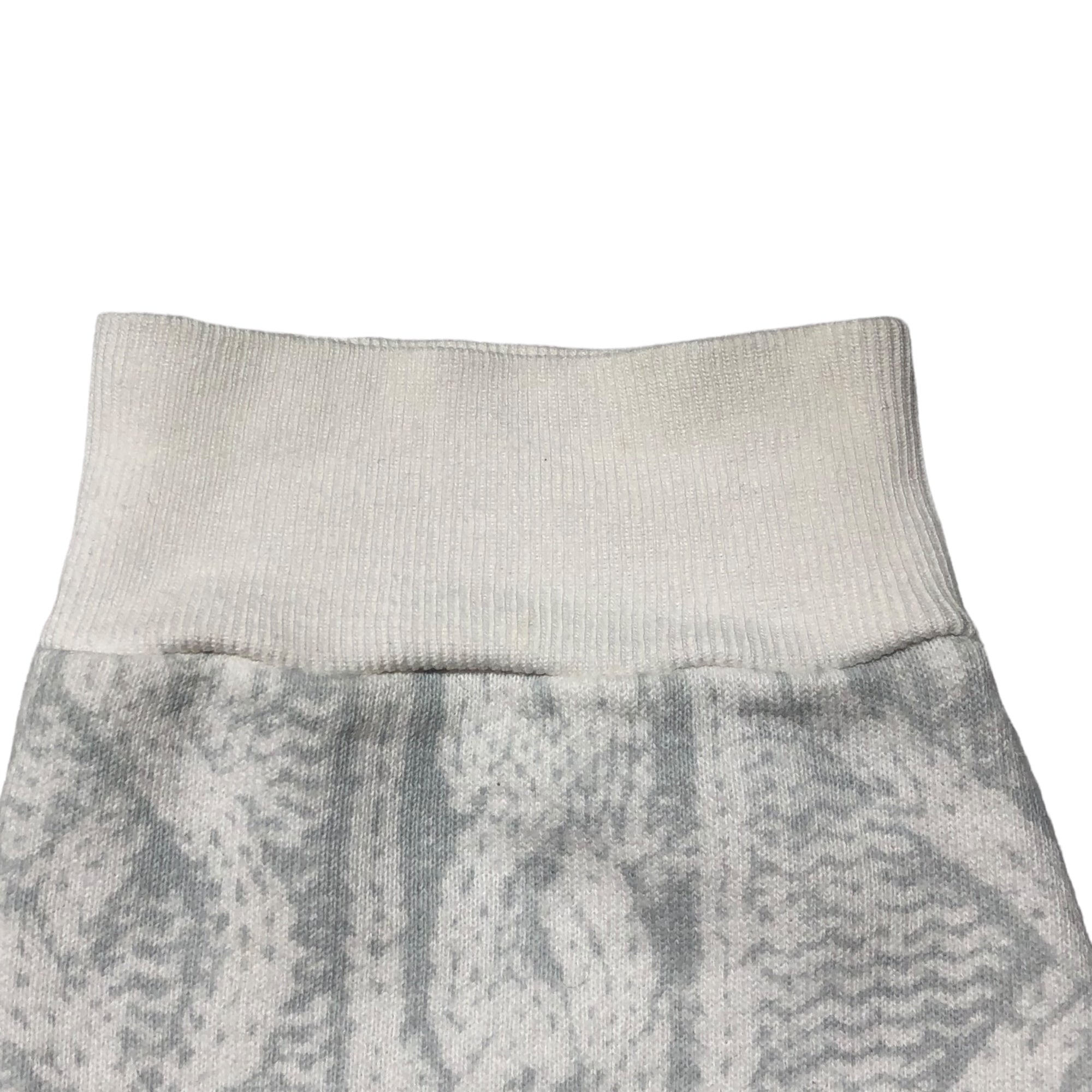 GOODENOUGH(グッドイナフ) 00's cable knit print pullover hoodie ケーブルニットプリント プルオーバー パーカー M アイボリー×グレー 藤原ヒロシ