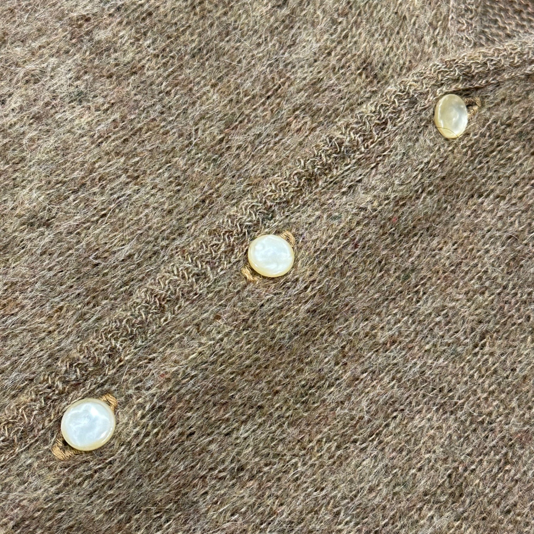 BRENT(ブレント) 60's Shaggy Mohair Cardigan シャギー モヘア カーディガン M ブラウン 60年代 MONTGOMERY WARD
