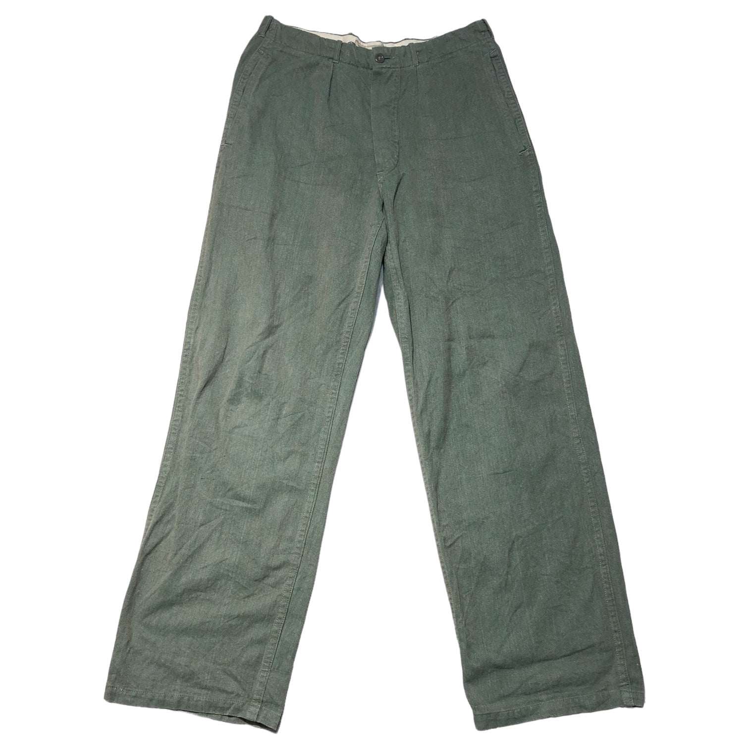 Swedish army(スウェーデン軍) 60's Prisoner setup プリズナー セットアップ 48(L程度) カーキグリーン FRISTADS SANFOR 60年代 ヴィンテージ