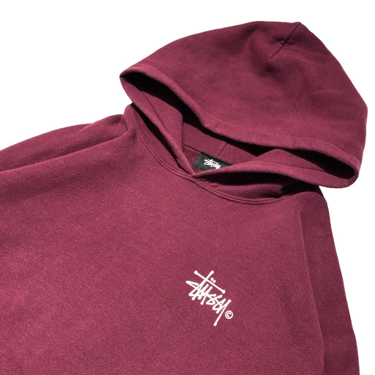 STUSSY(ステューシー) ”STUSSY ©” Shawn logo pullover hoodie ショーンロゴ プルオーバー パーカー S(オーバーサイズ) ボルドー