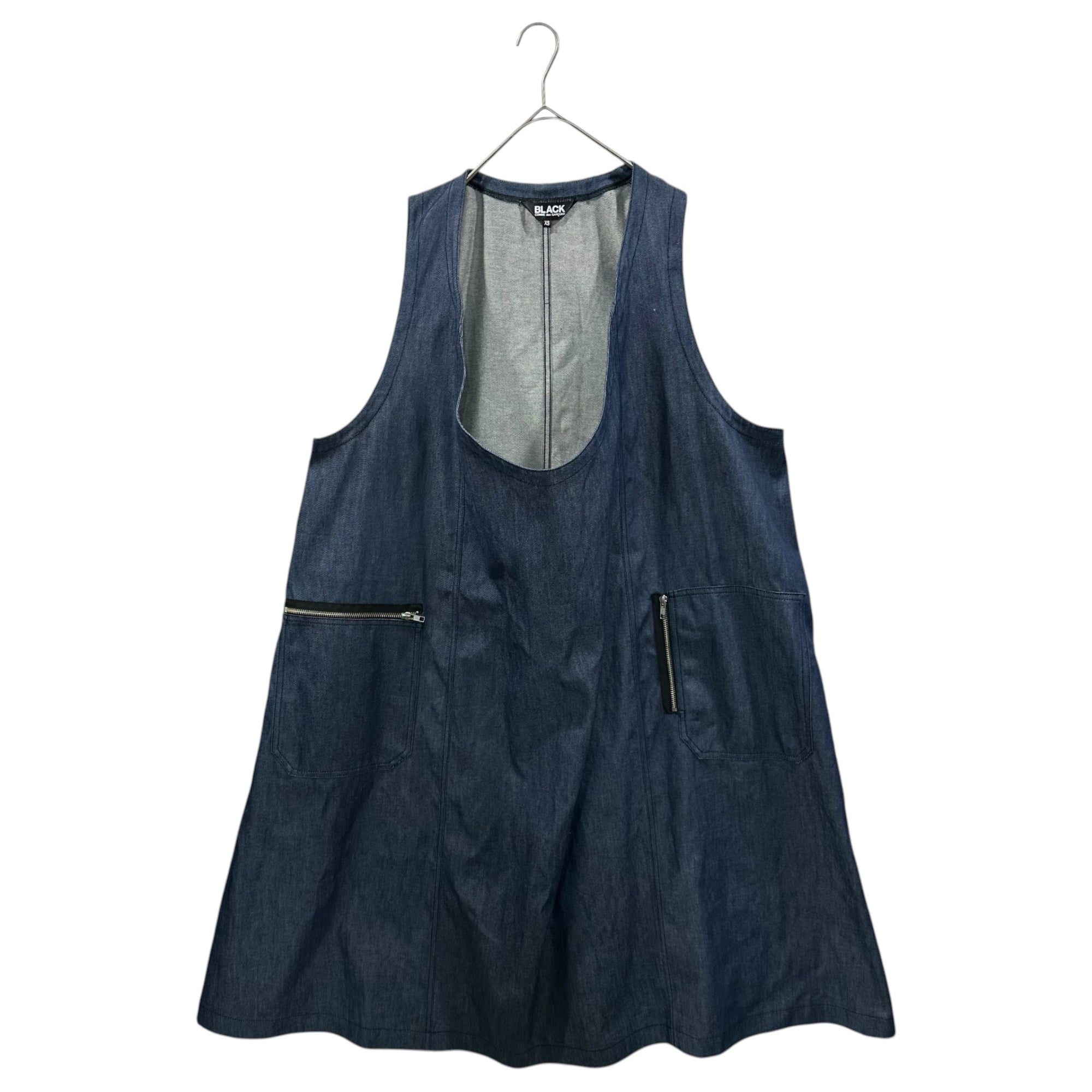 BLACK COMME des GARCONS(ブラックコムデギャルソン) 2026SS Sleeveless denim dress ノースリーブ デニム ワンピース 1Q-A007 XS インディゴ AD2025