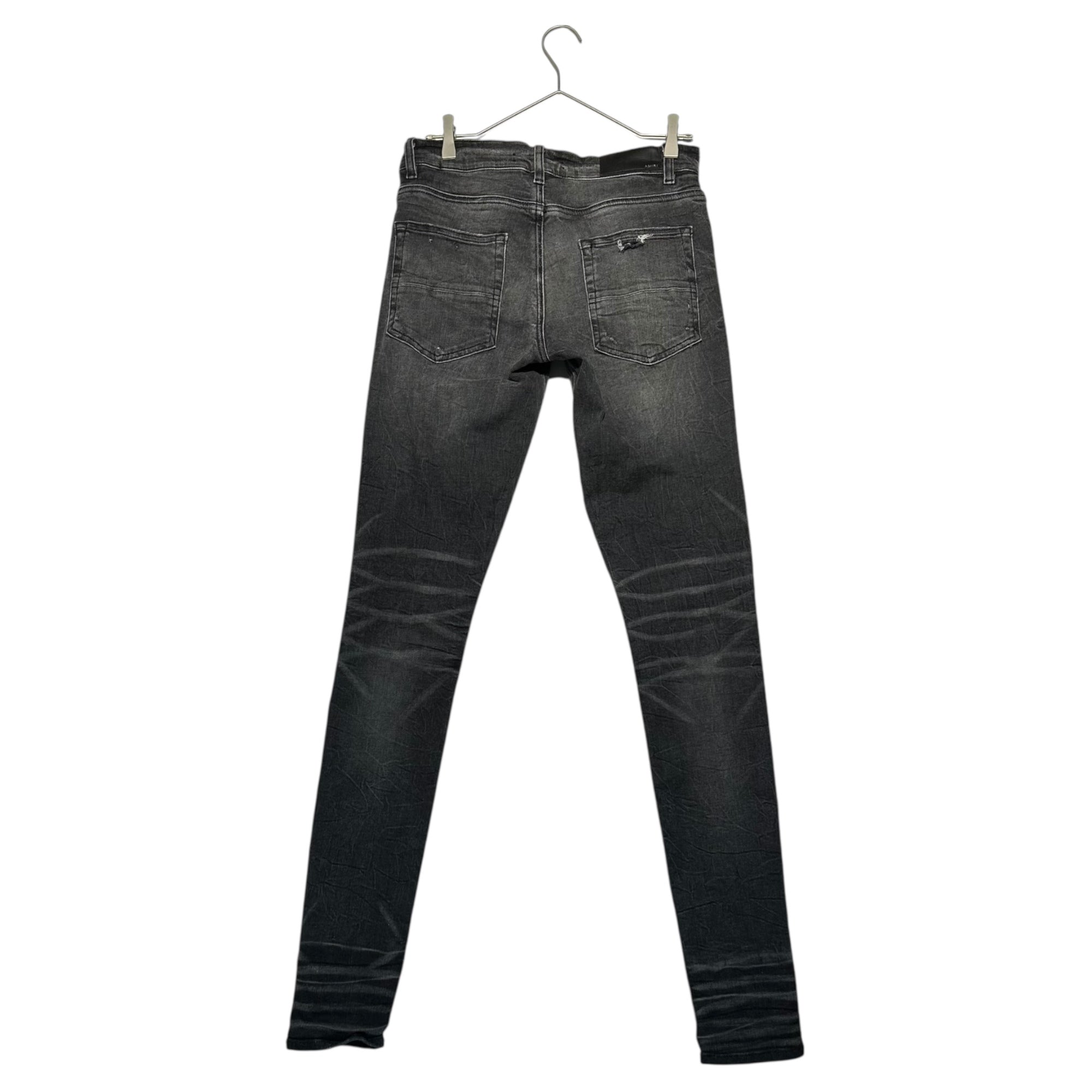 AMIRI(アミリ) Used Black Skinny Denim Pants ユーズド加工 ブラック スキニー デニム パンツ 29 ブラック