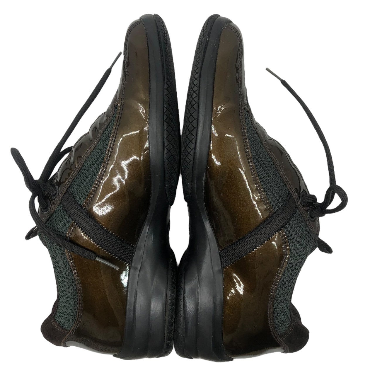 PRADA SPORT(プラダスポーツ) 00's enamel tech shoes エナメル テック シューズ ローカット スニーカー 3261 37(23.5cm程度) ブラウン×グレー