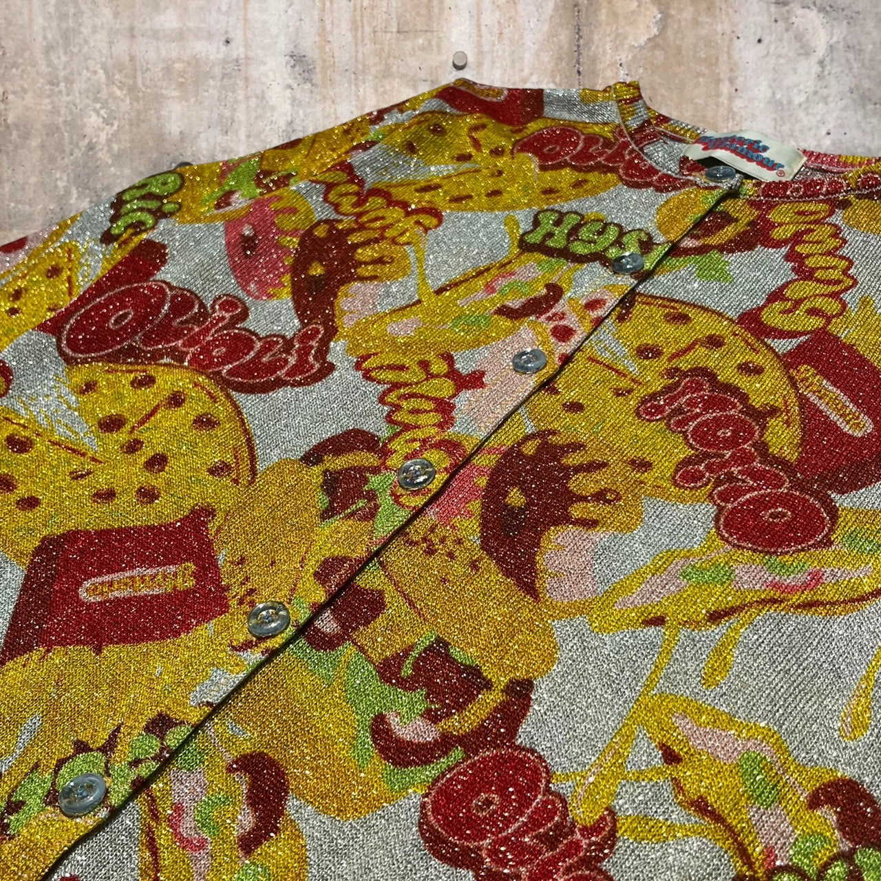 HYSTERIC GLAMOUR(ヒステリックグラマー) 90's グラフィックラメカーディガン/ニットカーディガン 2ND-2710 FREE ミックス Y2K 00’s