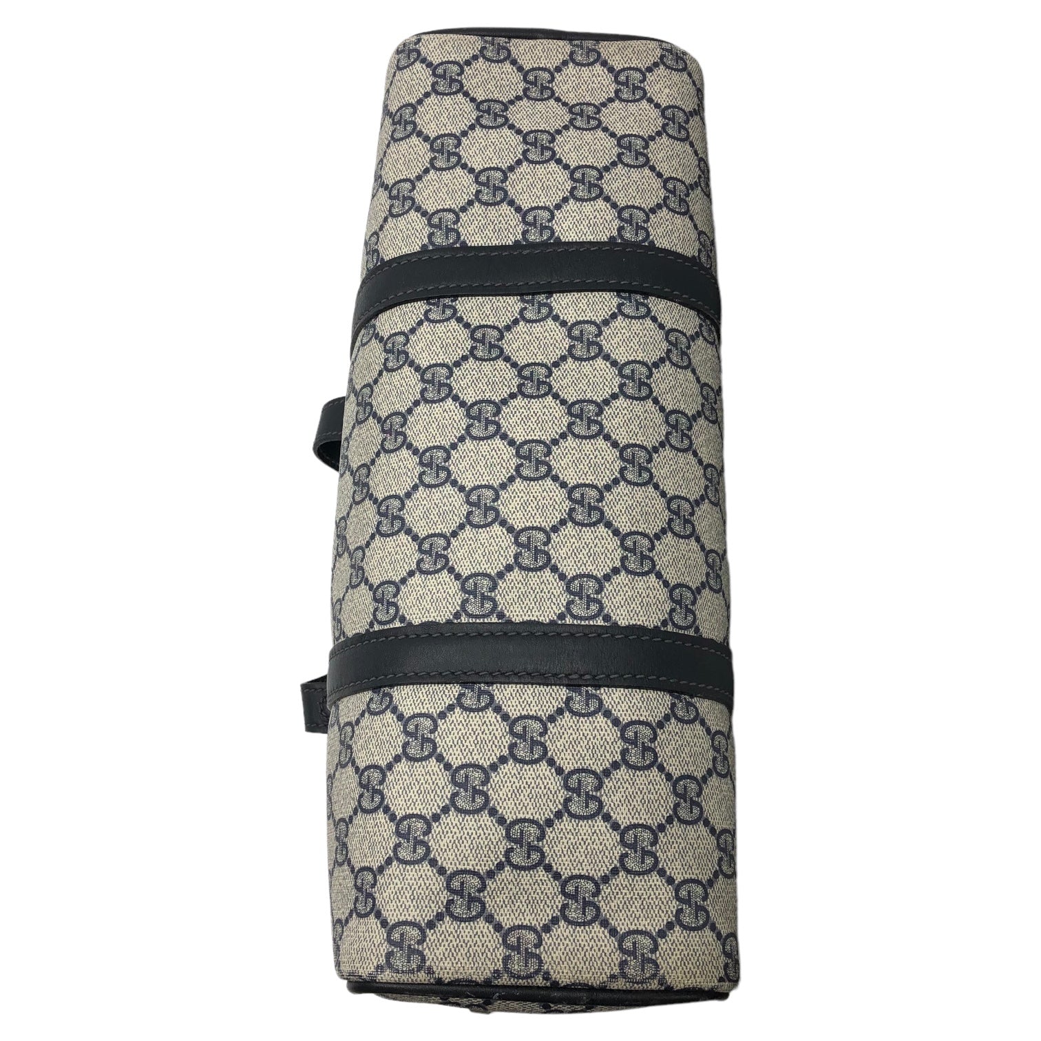 GUCCI(グッチ) GG pattern canvas leather mini Boston bag GG 柄 キャンバス レザー ミニ ボストン バッグ ネイビー 087 OLD GUCCI ハンド