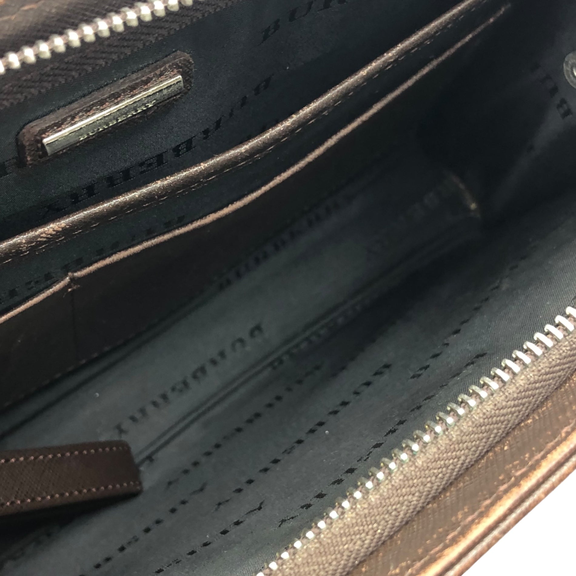 Burberrys(バーバリーズ) leather clutch bag レザー クラッチ バッグ ブラウン セカンド バッグ ポーチ ヴィンテージ