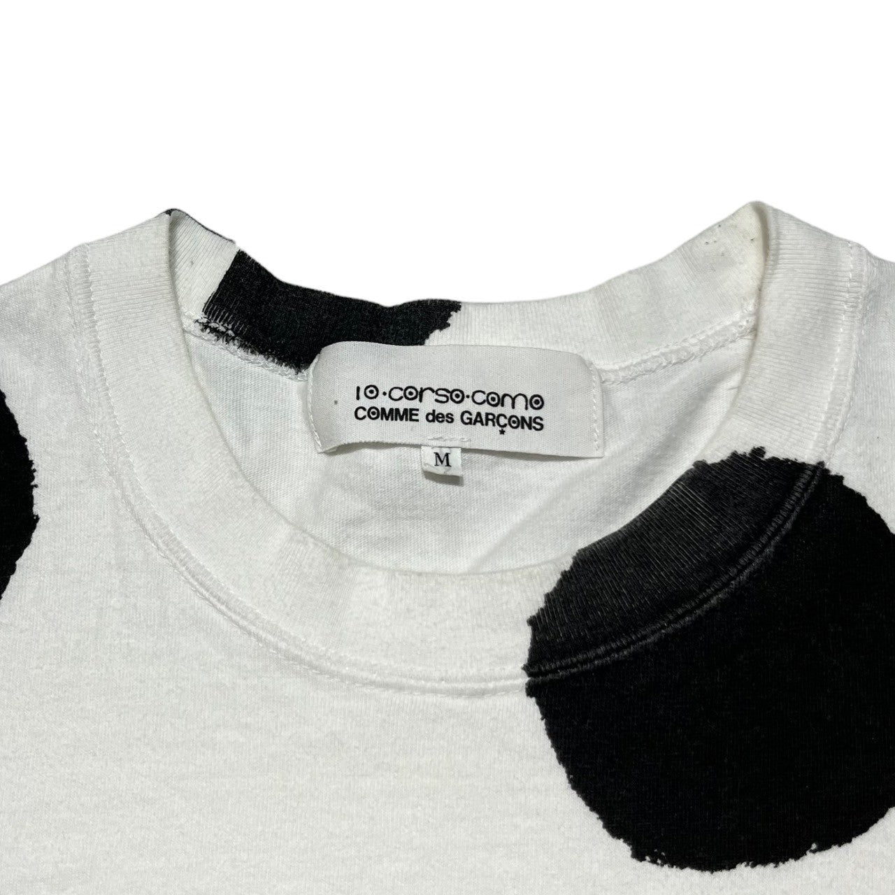 COMME des GARCONS×10 corso como(コムデギャルソン×ディエチコルソコモ) 05SS logo dot t-shirt コラボ ロゴ ドット Tシャツ SO-T902 M ホワイト 半袖 AD2004